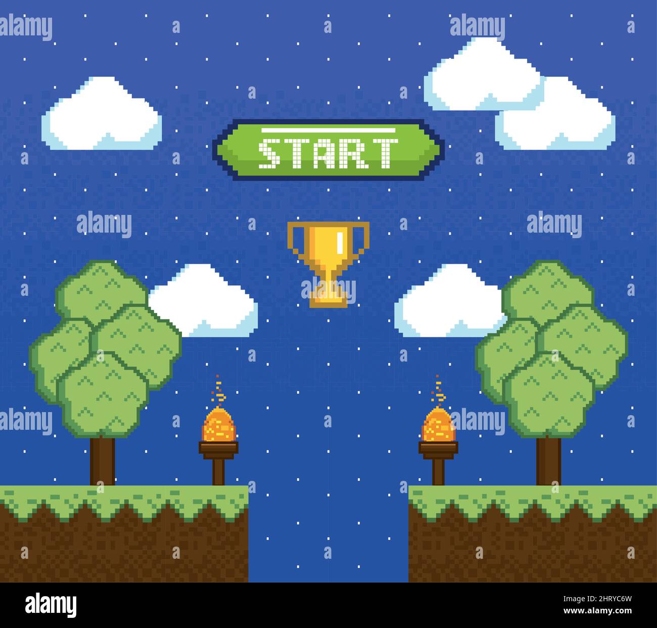 pixelart scene with game Stock Vector Image & Art - Alamy