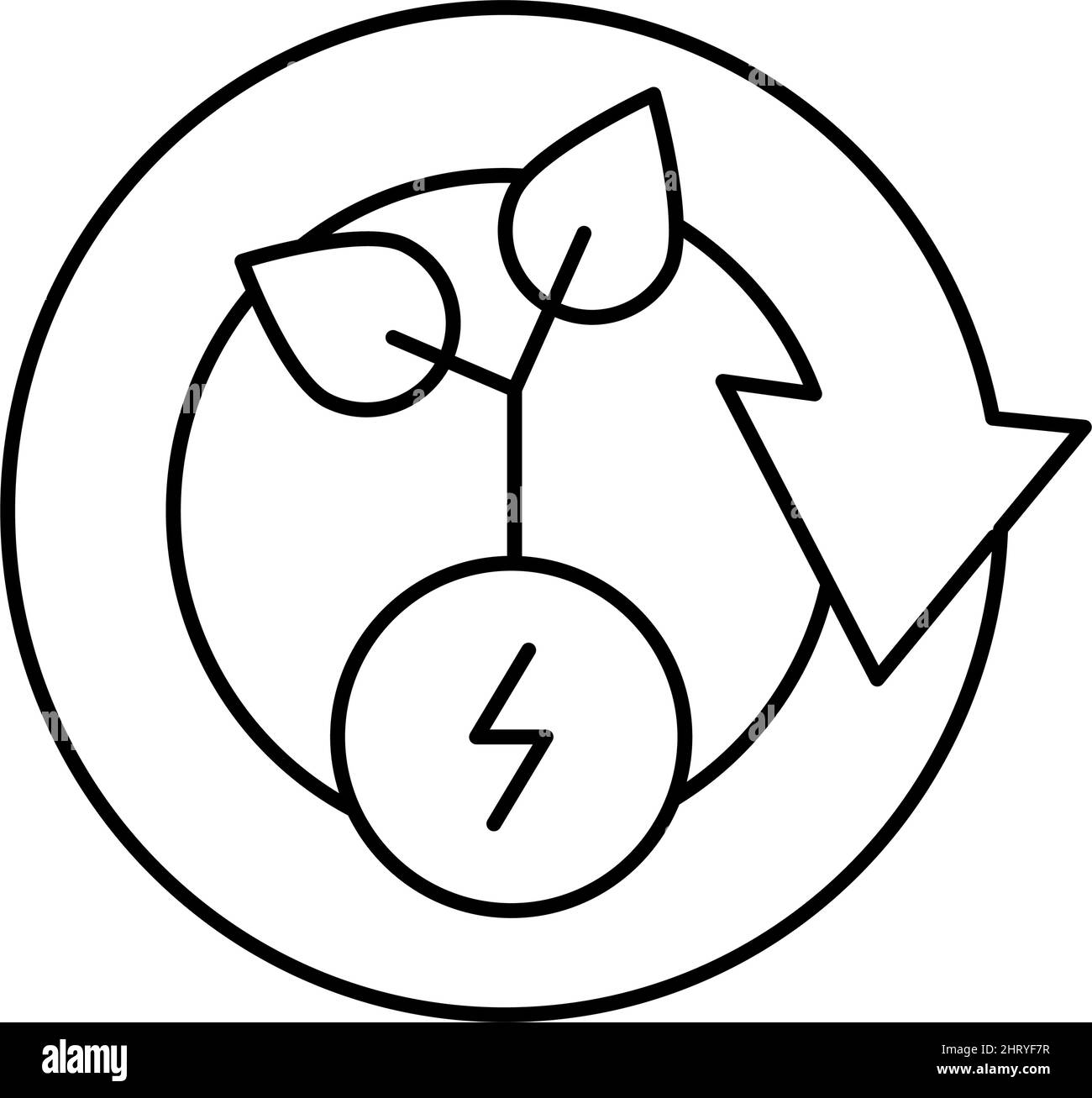 plant recovery energy saving line icon vector illustration Stock Vector ...