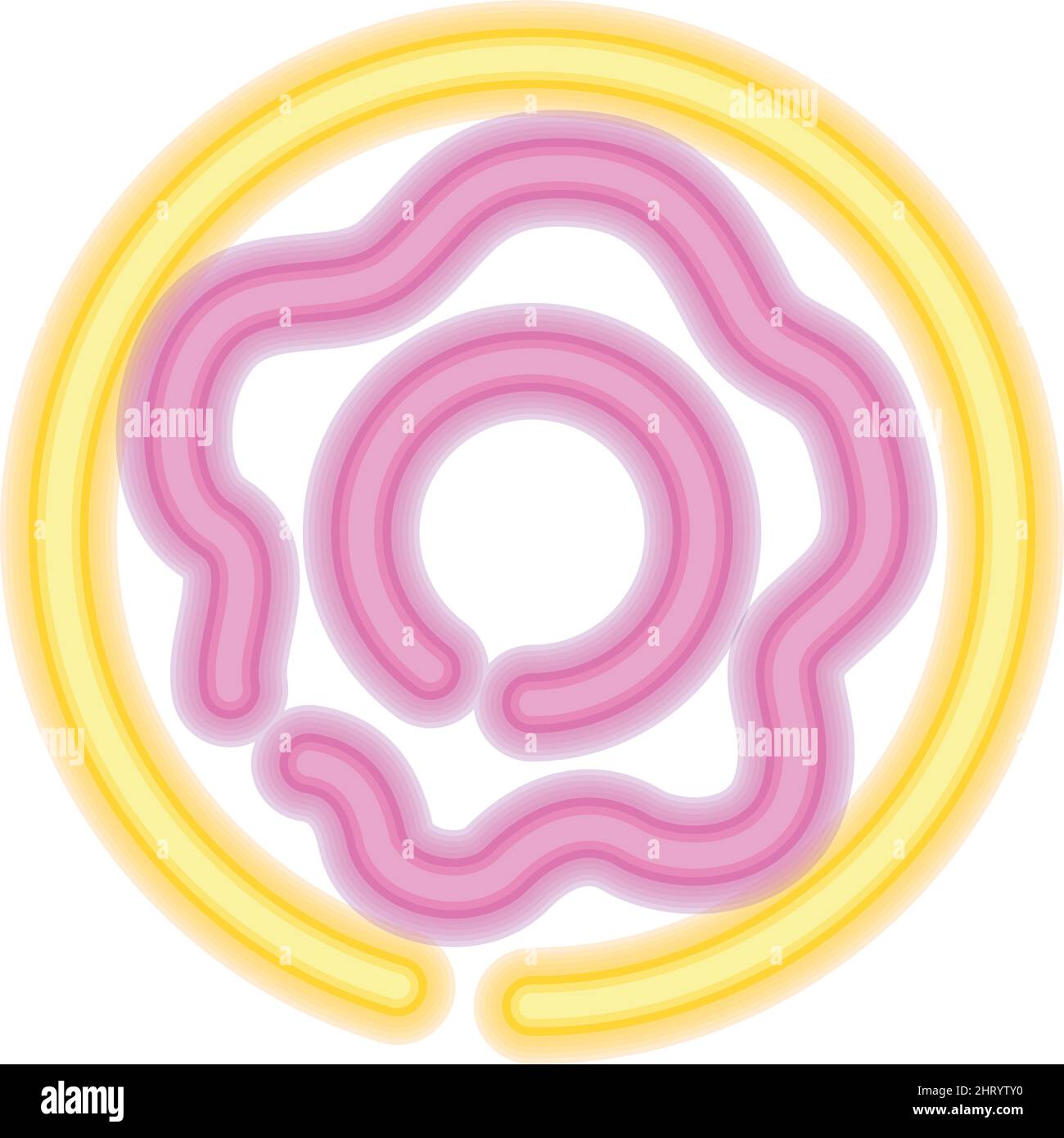 Isolated colored neon donut icon Vector Stock Vector