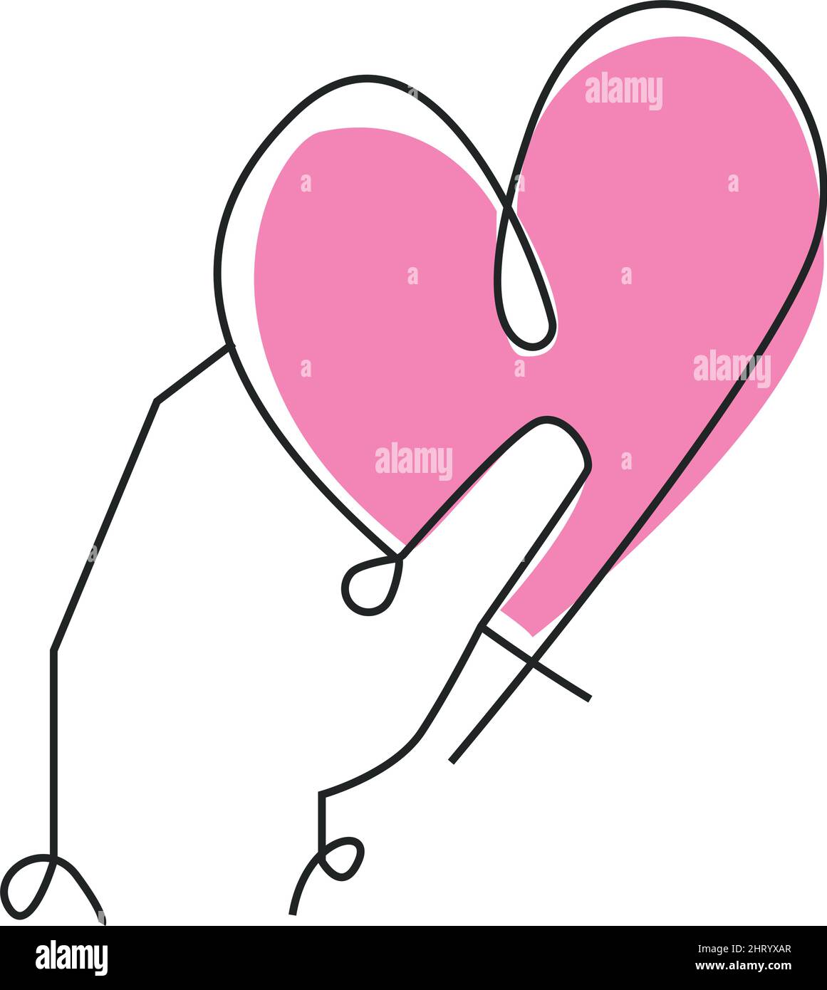 hand holding heart Stock Vector Image & Art - Alamy