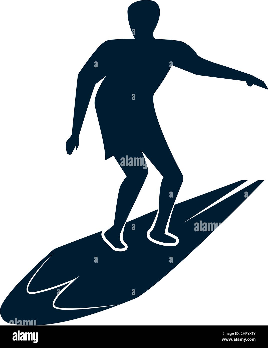 surfer athlete silhouette Stock Vector Image & Art - Alamy