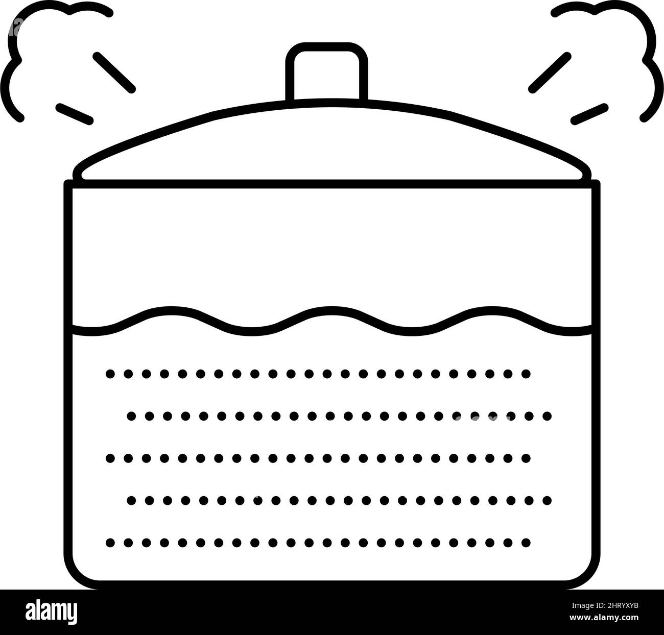 boiling oatmeal line icon vector illustration Stock Vector