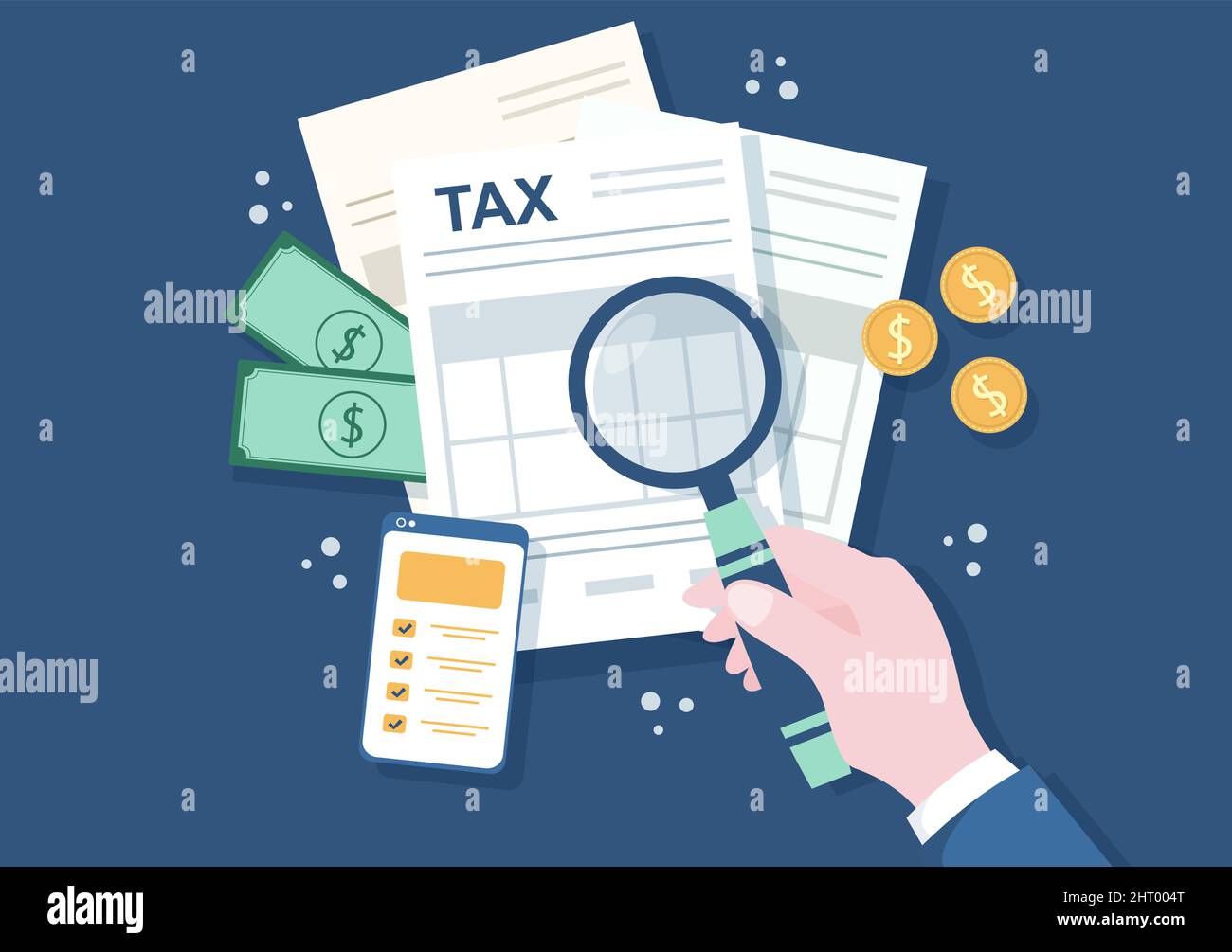 Tax Form of State Government Taxation with Forms, Calendar, Audit