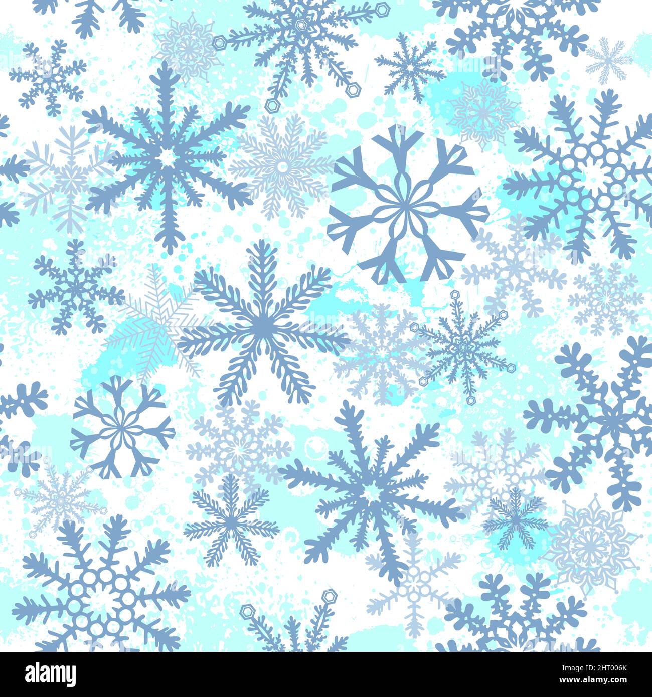 Seamless snowflake background. Vector illustration Stock Vector Image ...