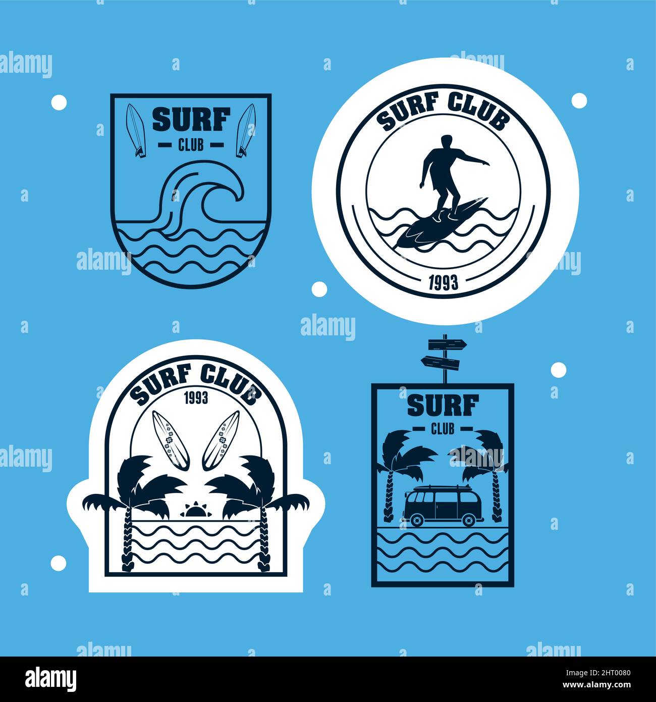 four surf sport icons Stock Vector Image & Art - Alamy