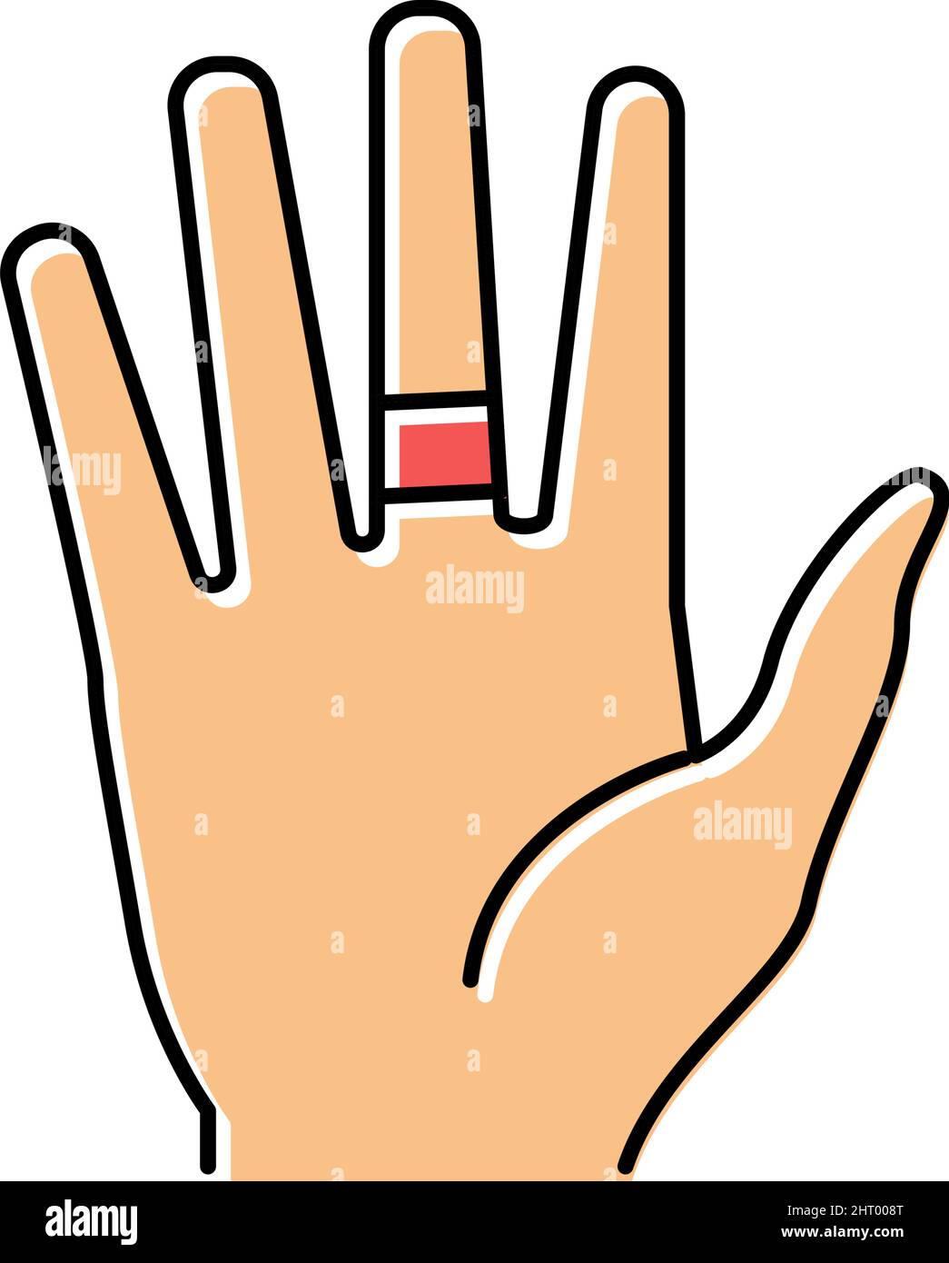 contact dermatitis color icon vector illustration Stock Vector