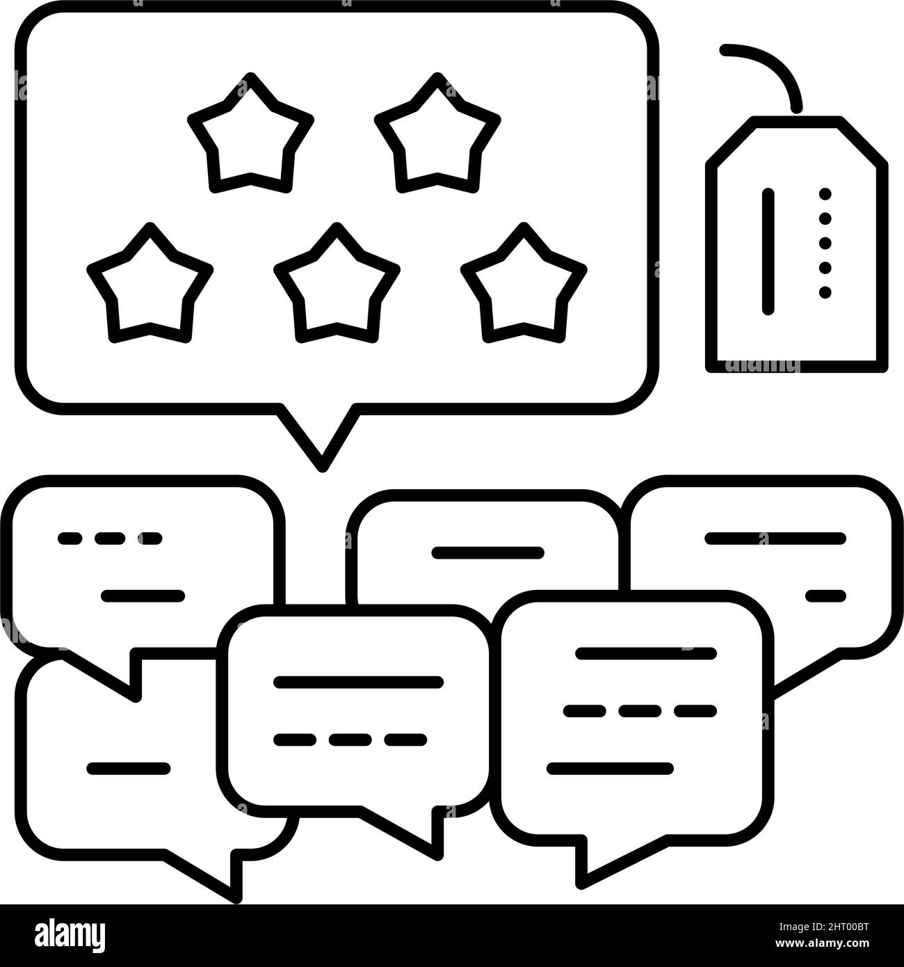 reviews reputation management line icon vector illustration Stock ...