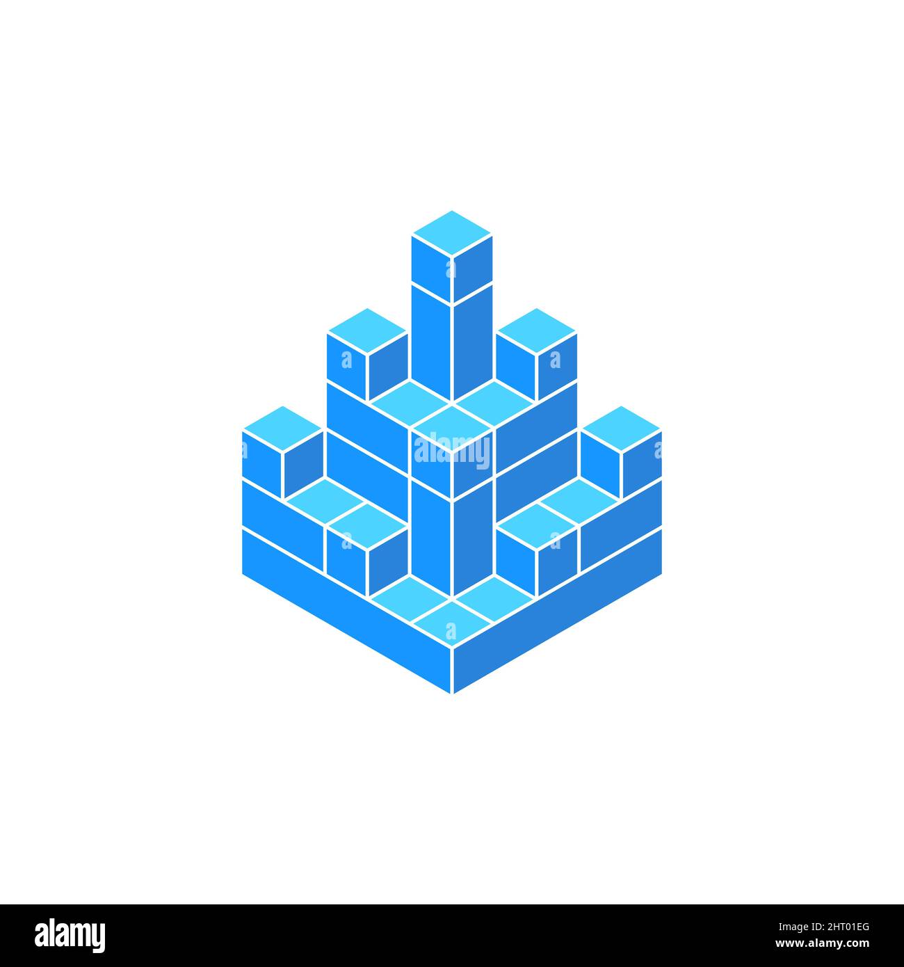 isometric building design vector illustration. Stock Vector