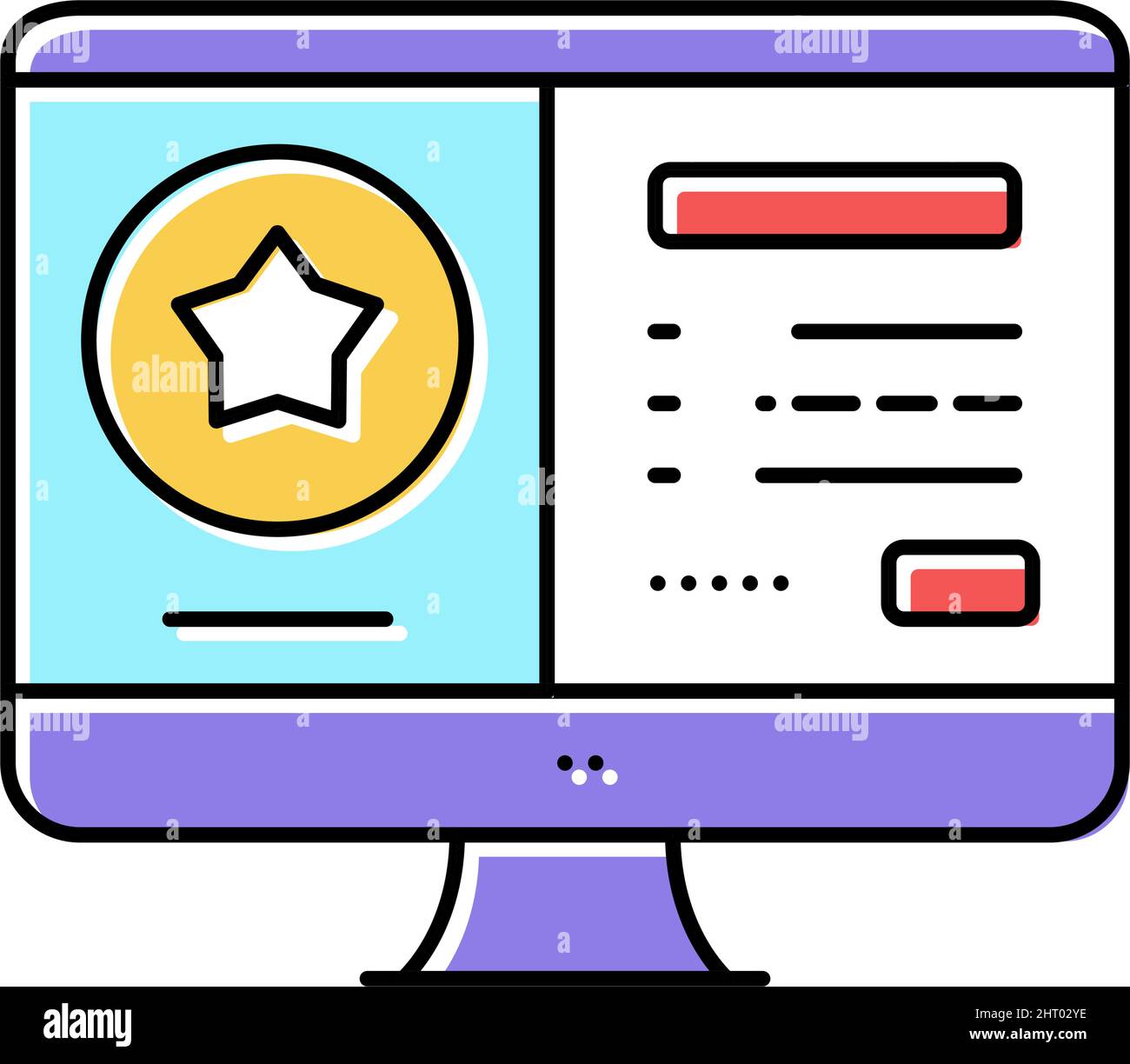 online bonus color icon vector illustration Stock Vector Image & Art ...