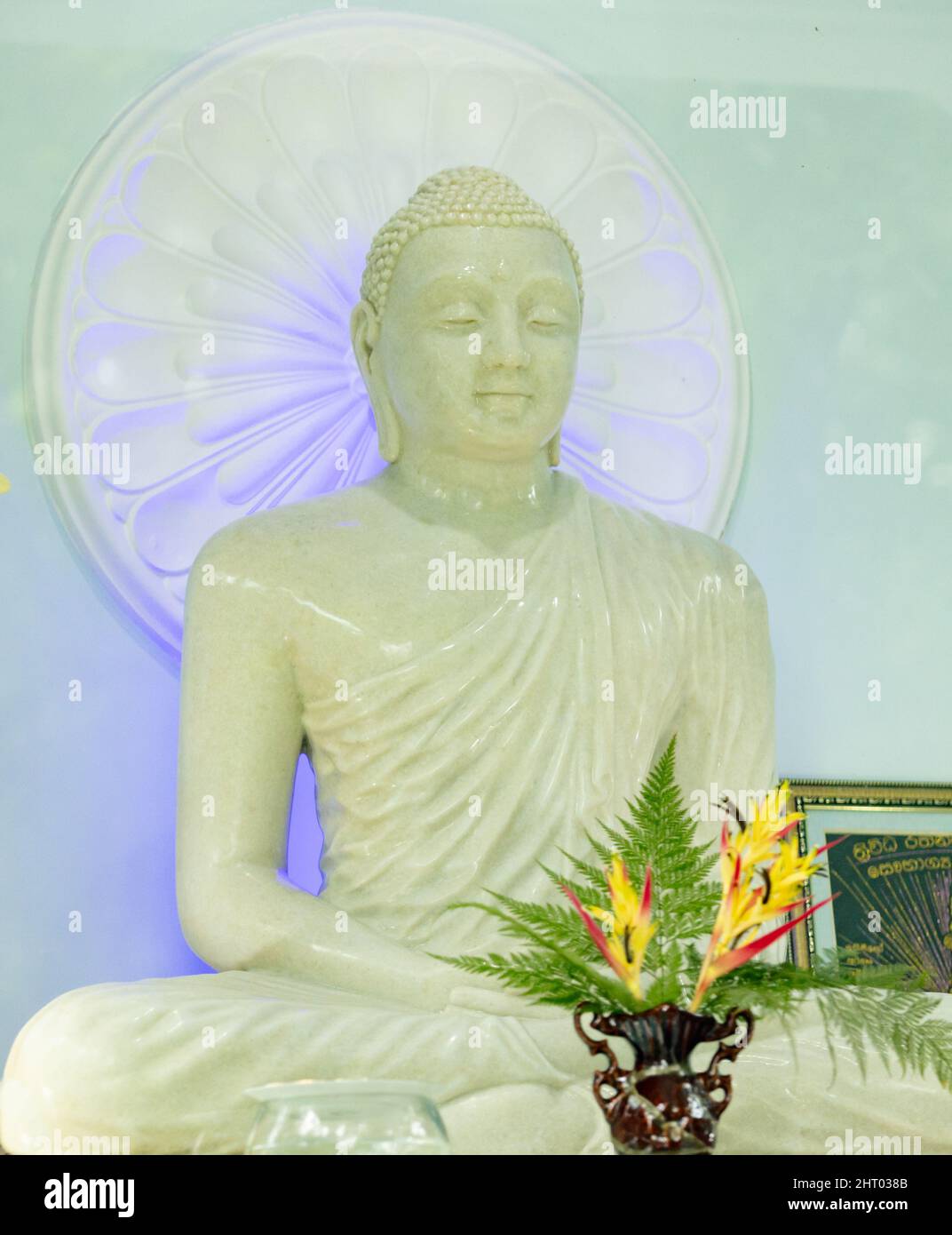 Statue of Buddha indoors Stock Photo Alamy