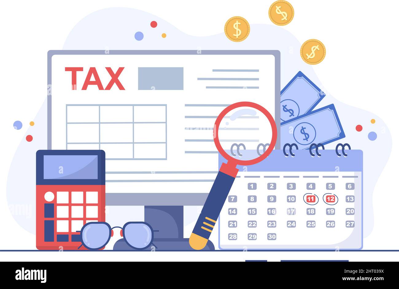 Tax Form of State Government Taxation with Forms, Calendar, Audit