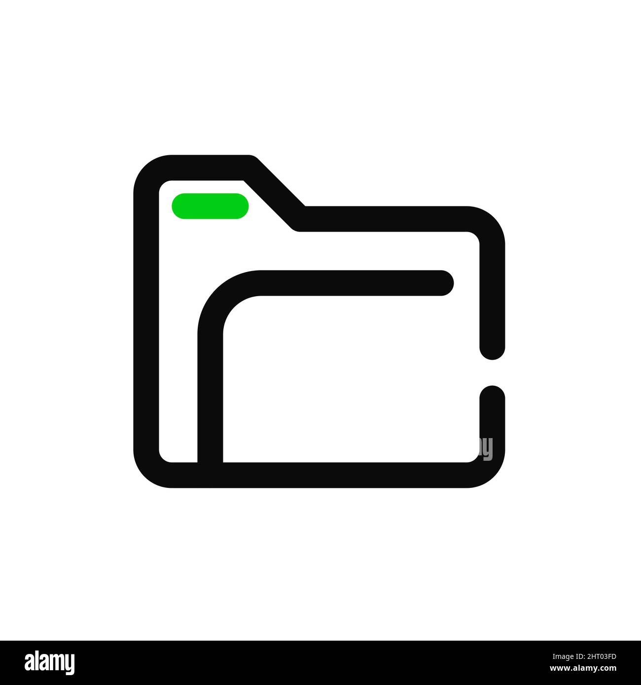 Simple minimalistic line art folder icon. Pixel perfect, editable stroke  Stock Vector Image & Art - Alamy
