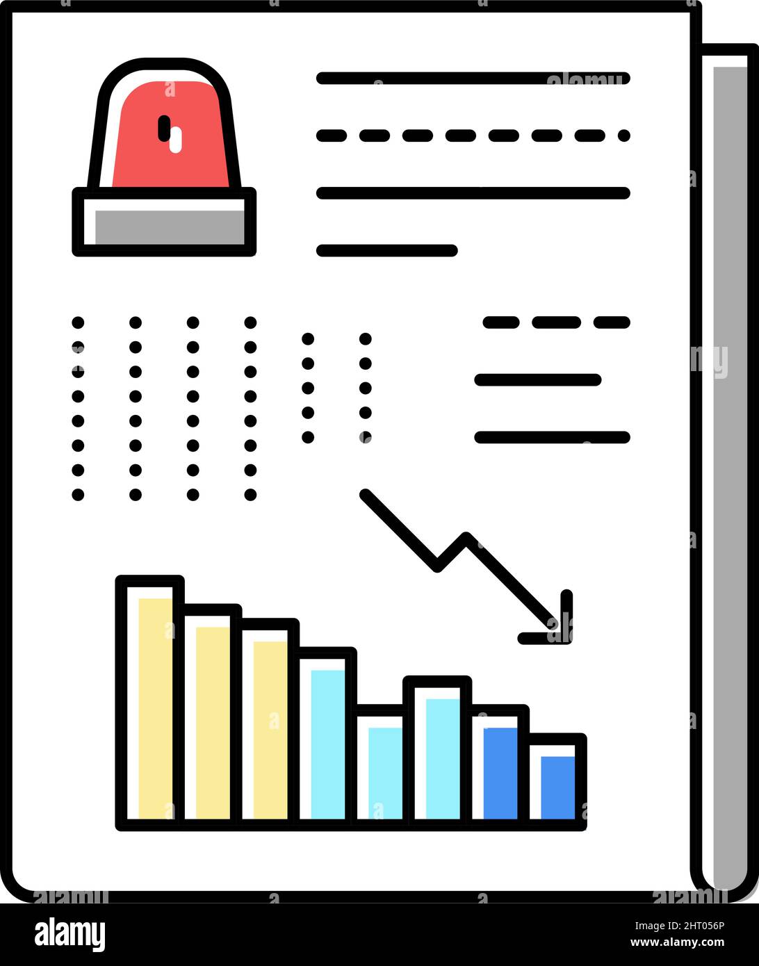 risk assessment and reduction color icon vector illustration Stock ...