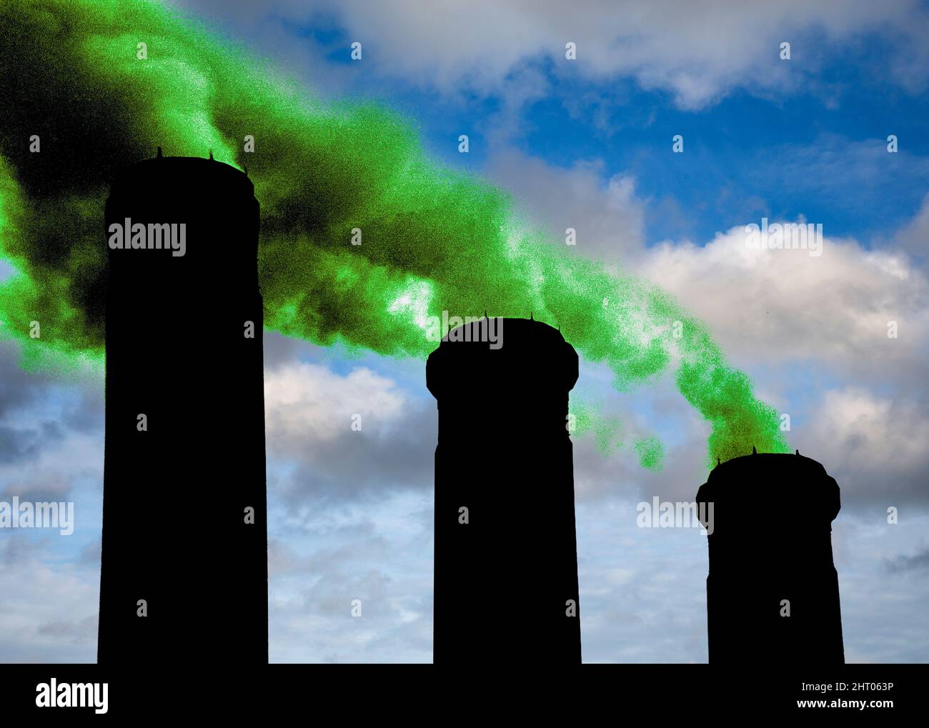Greenwashing of the coal industry, conceptual image Stock Photo