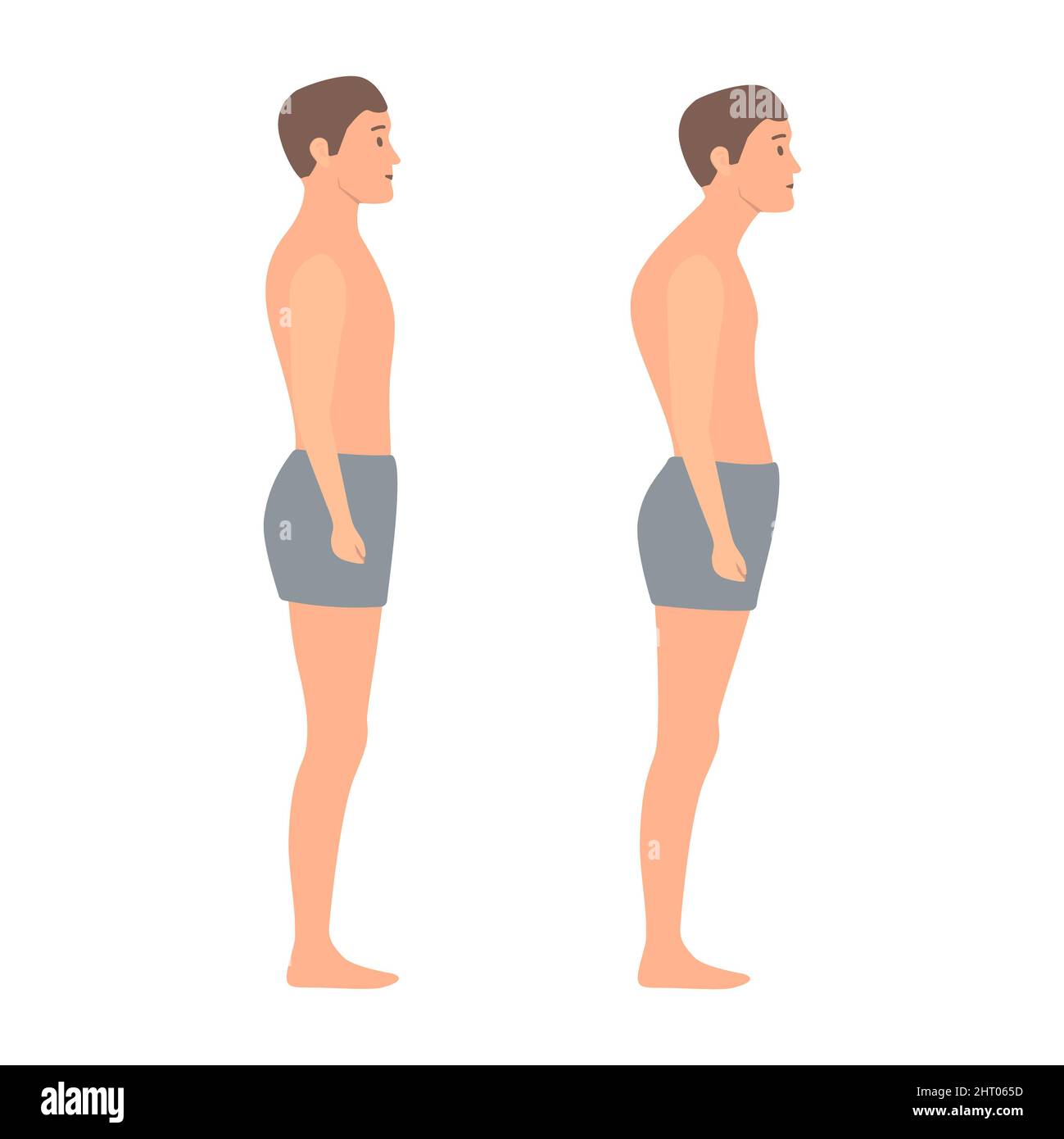 Bad posture good posture hi-res stock photography and images - Alamy