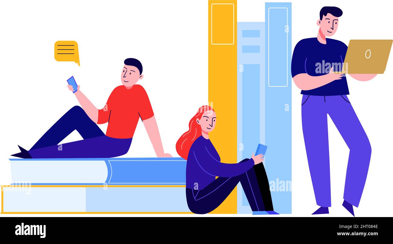 Online education concept 4 flat compositions with adult development courses training personal coach learning isolated vector illustration Stock Vector