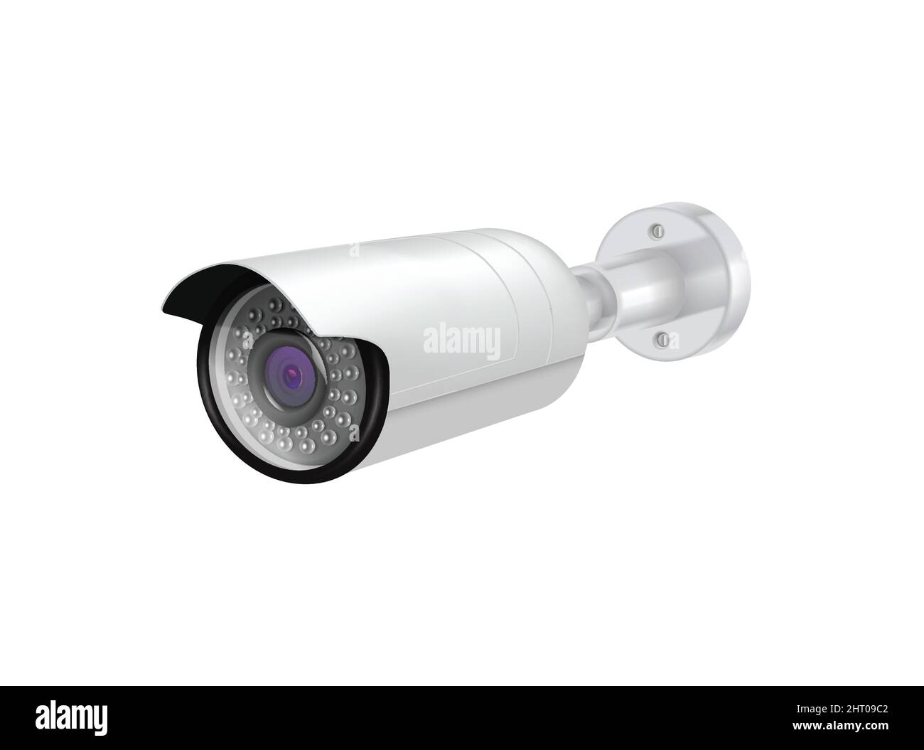 Wall security camera on white background realistic vector illustration Stock Vector Image & Art