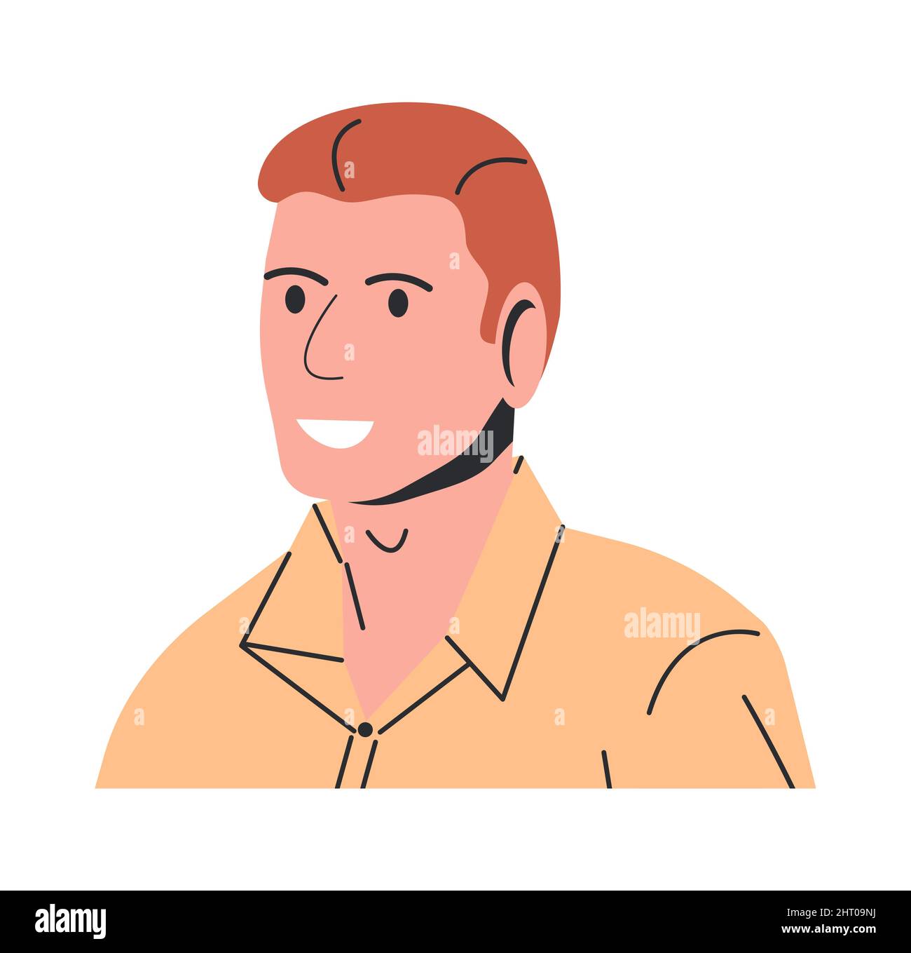Happy Man in Casual Clothes Isolated Stock Vector Image & Art - Alamy