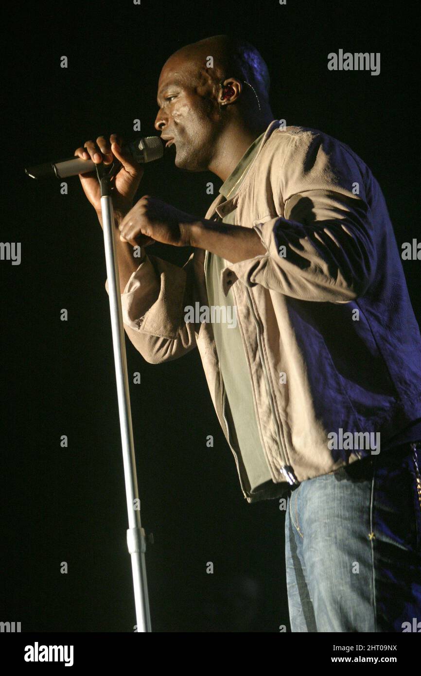 Seal in concert, Karlsruhe, Germany 2005 Stock Photo