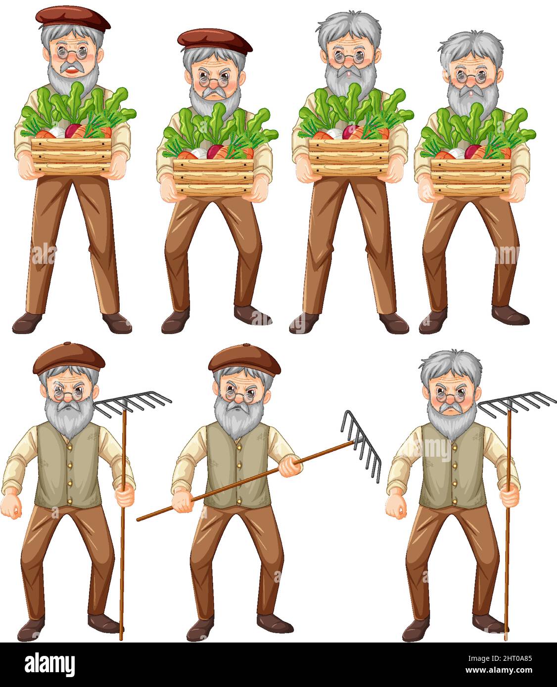 Old aged farmer Stock Vector Images - Alamy