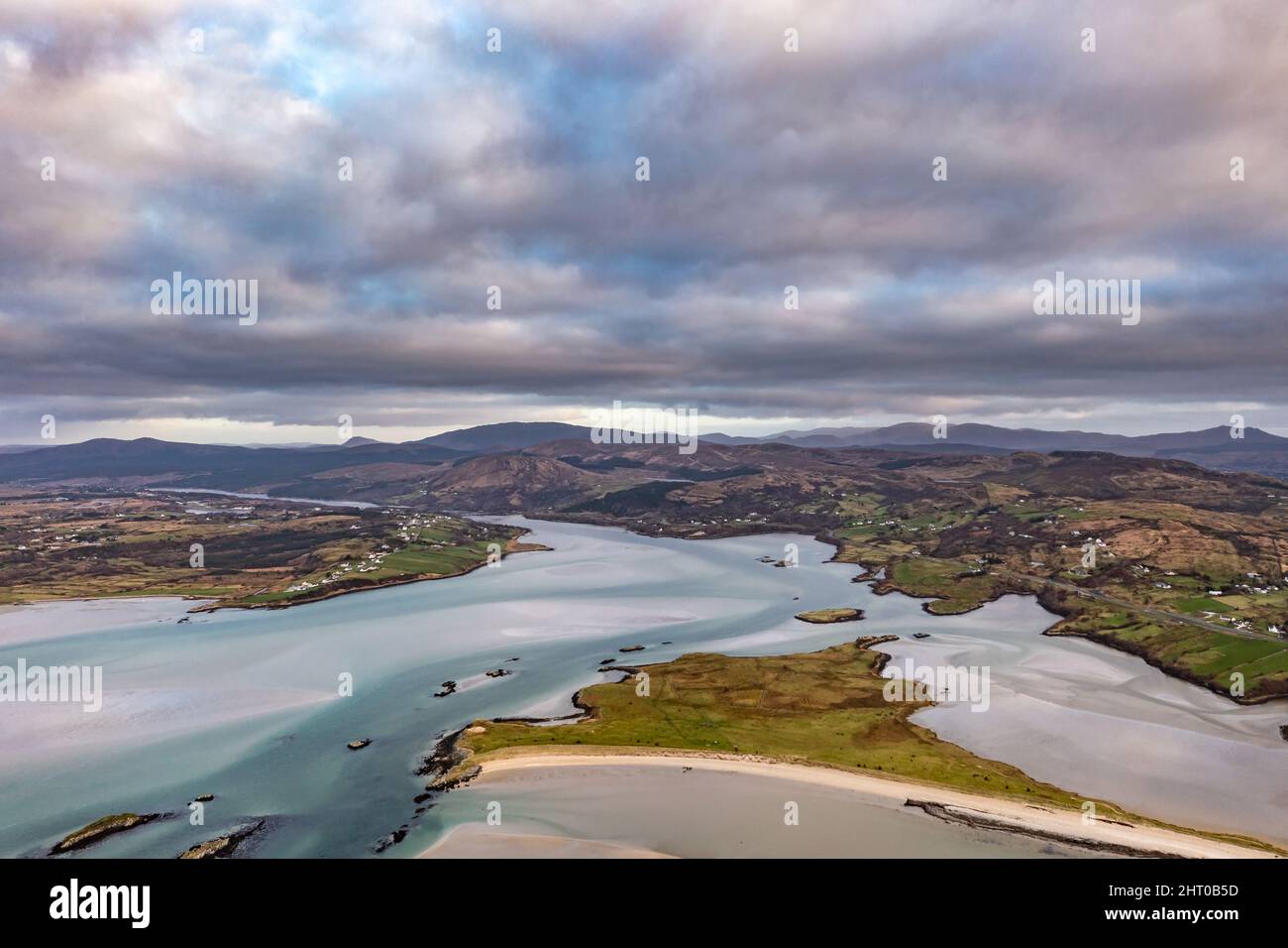 Gweebarra Bay between Lettermacaward and Portnoo in County Donegal - Ireland. Stock Photo