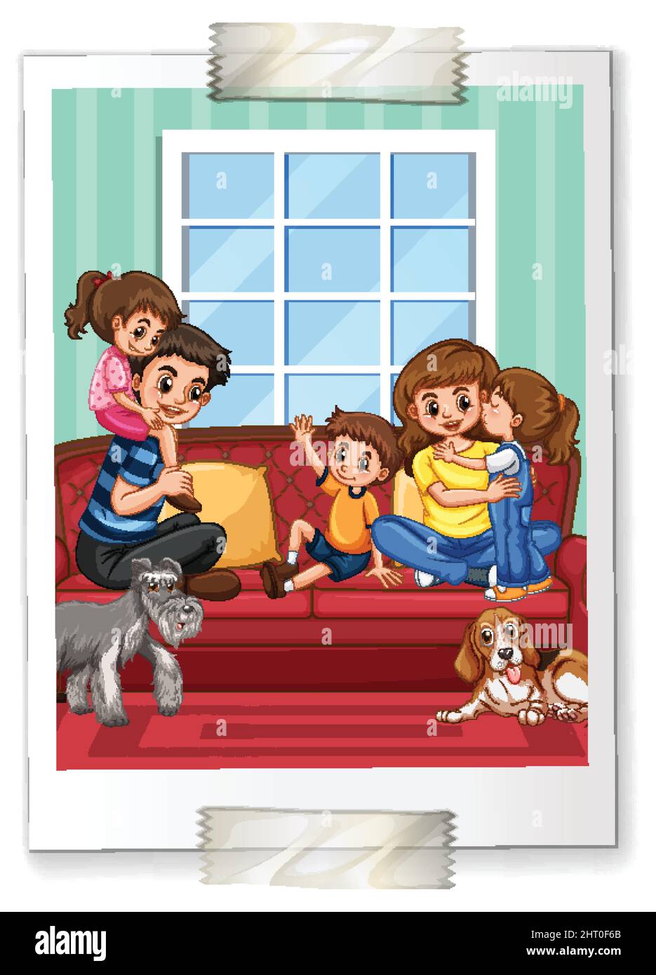 A photo of happy family on white backgound illustration Stock Vector ...