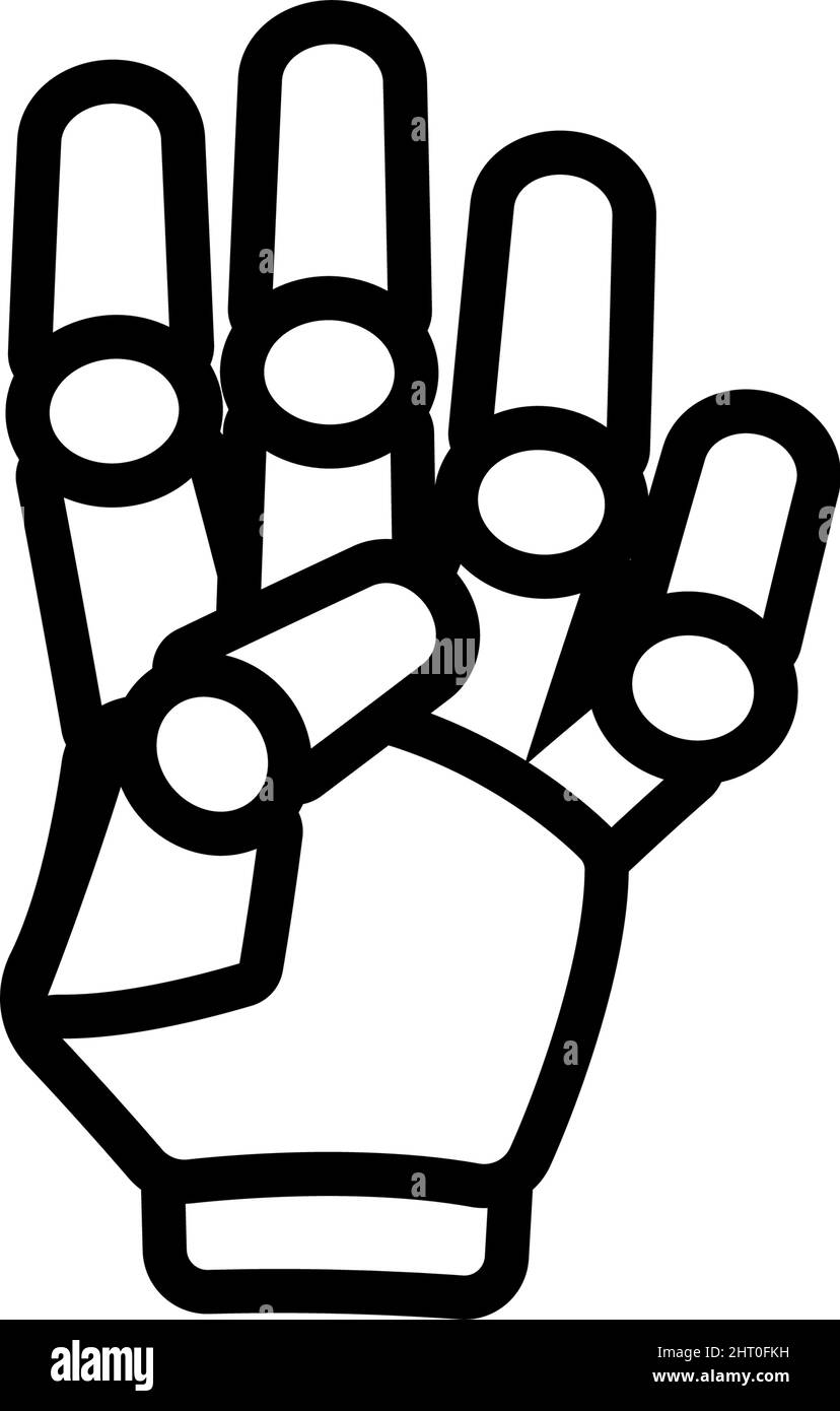 Robot hand icon design template vector isolated illustration Stock