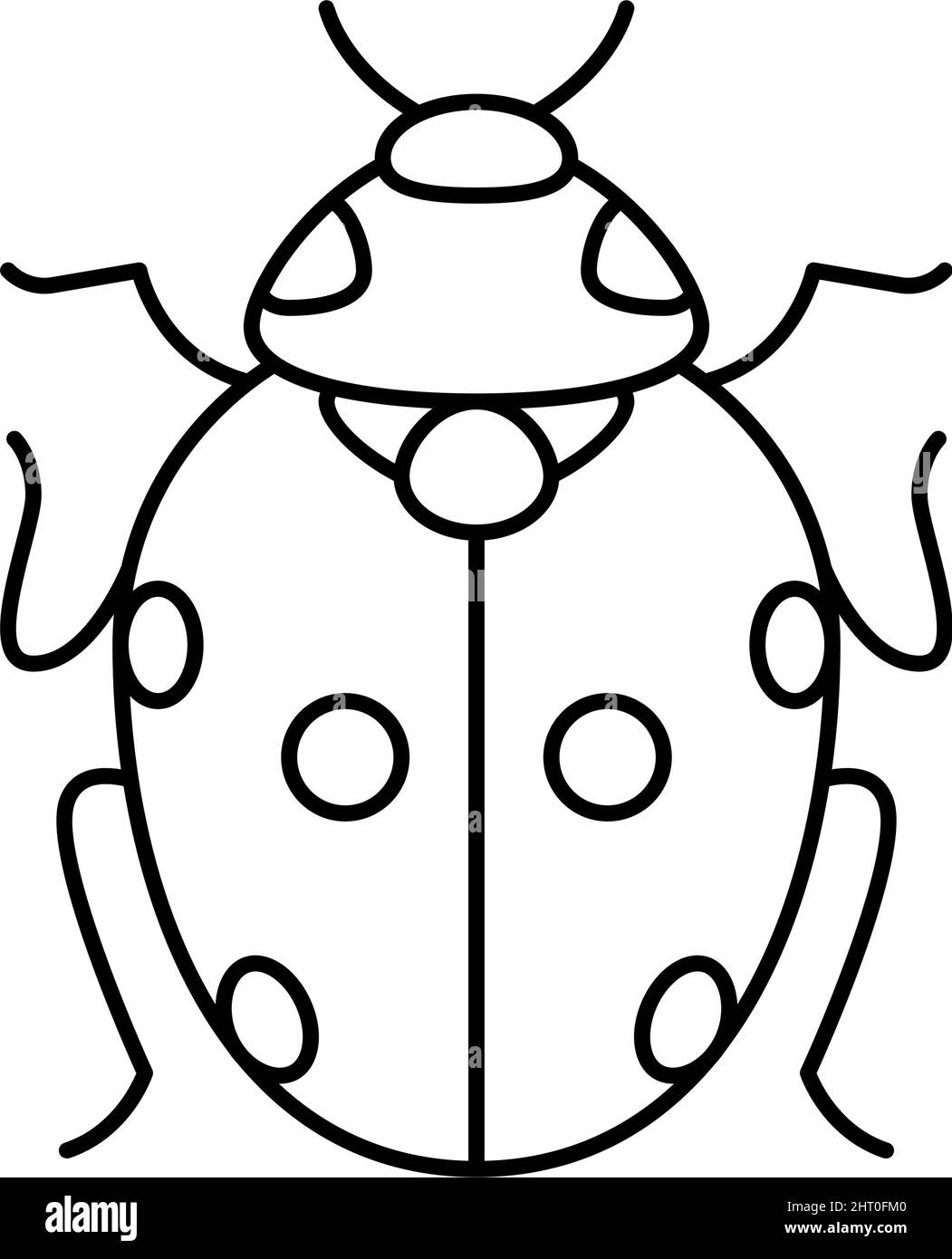 ladybug bug line icon vector illustration Stock Vector Image & Art - Alamy