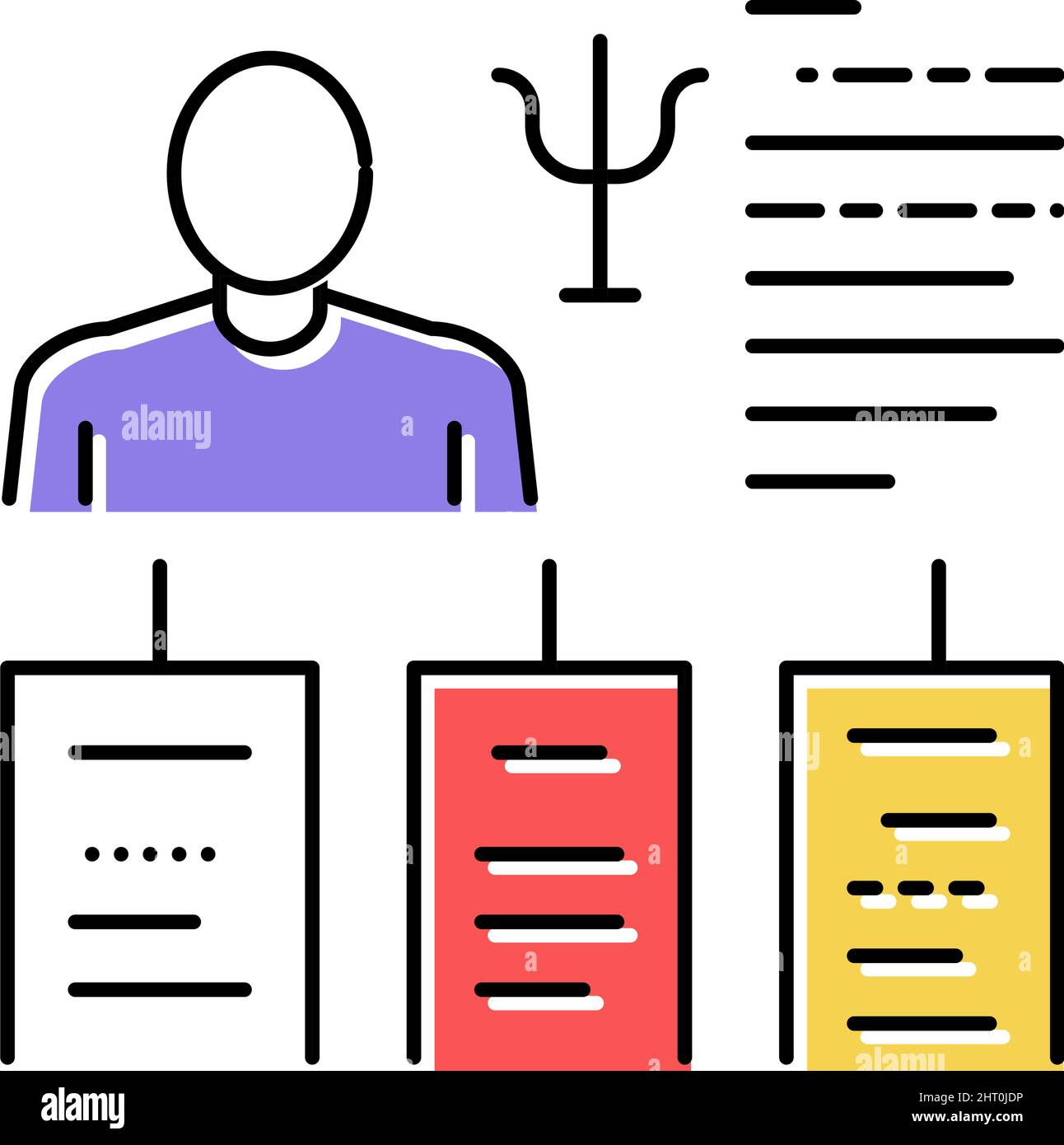 worker different traits color icon vector illustration Stock Vector ...
