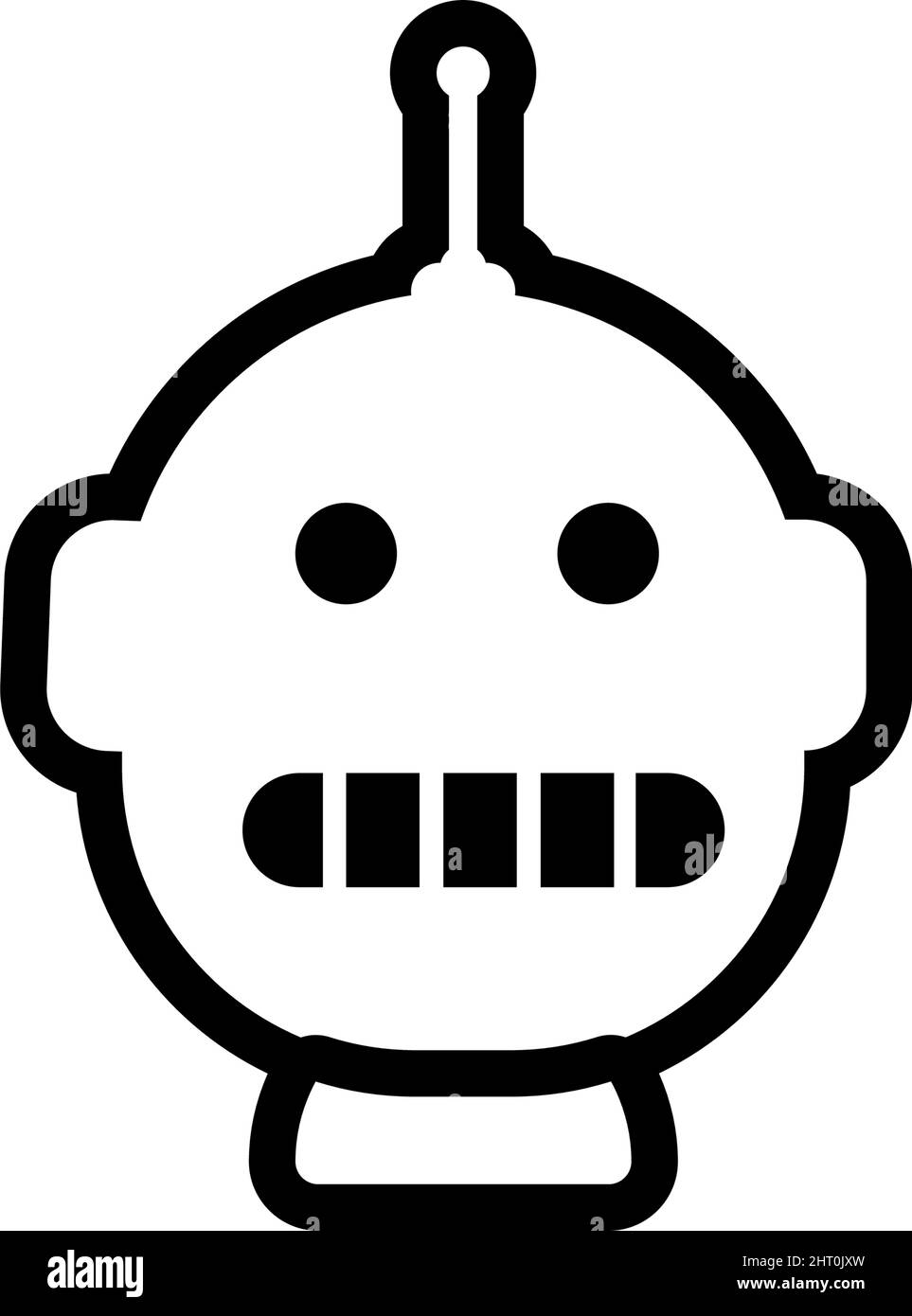 Robot head icon design template vector isolated illustration Stock