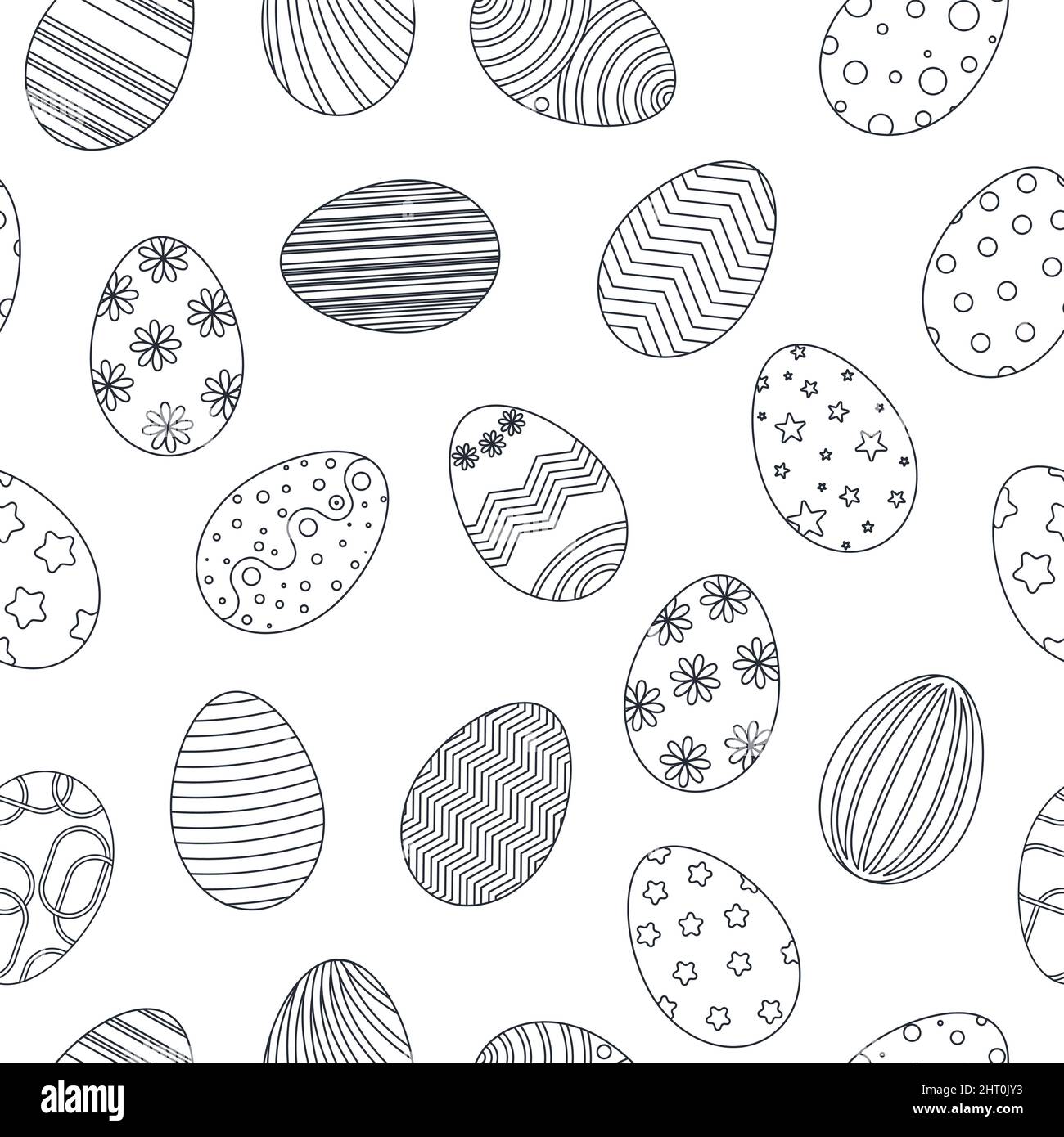 Easter eggs seamless pattern Stock Vector