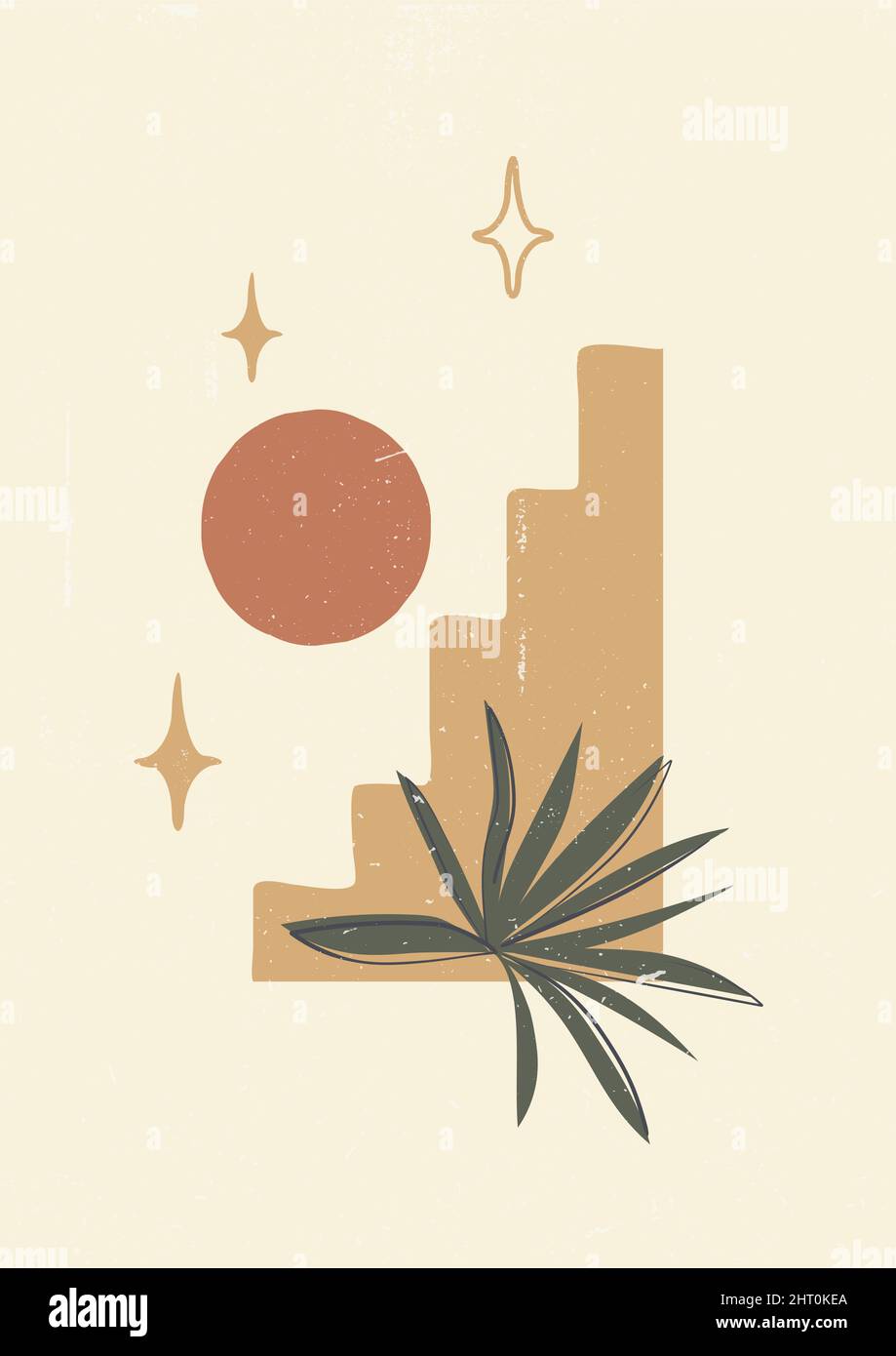 Botanical print, boho minimalist printable wall art abstract home decor ...