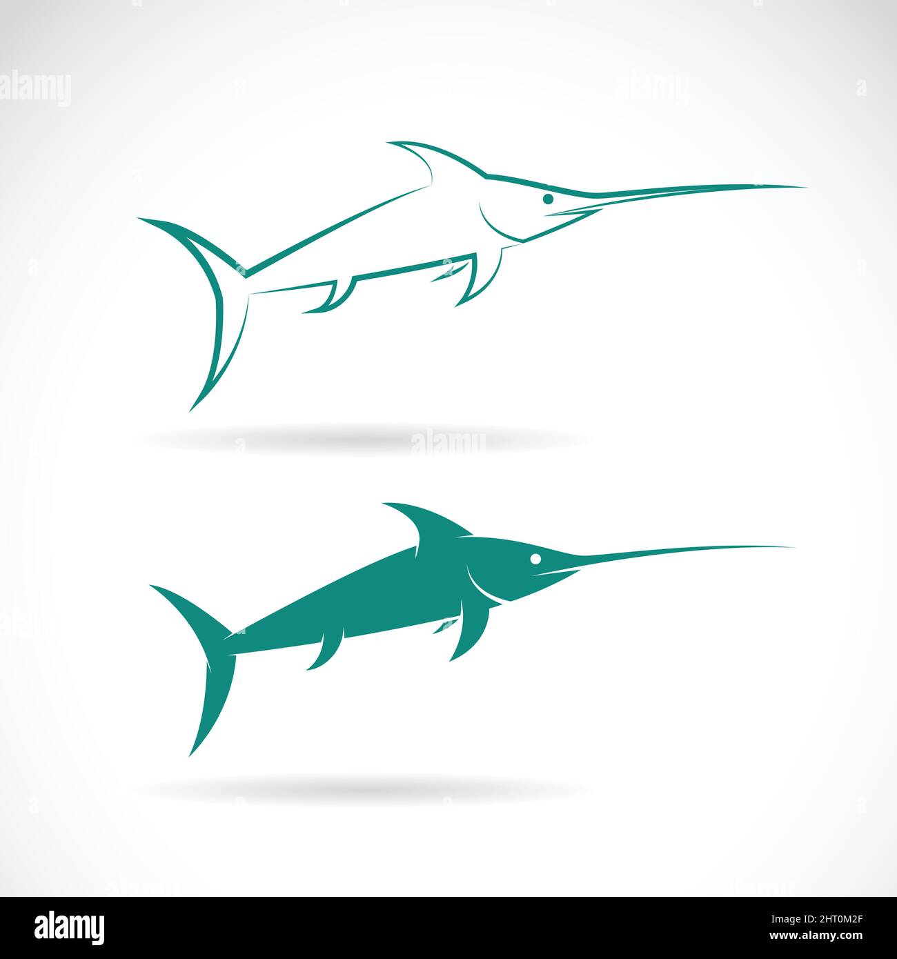 Vector image of sailfish on white background. Easy editable layered vector illustration. Stock Vector