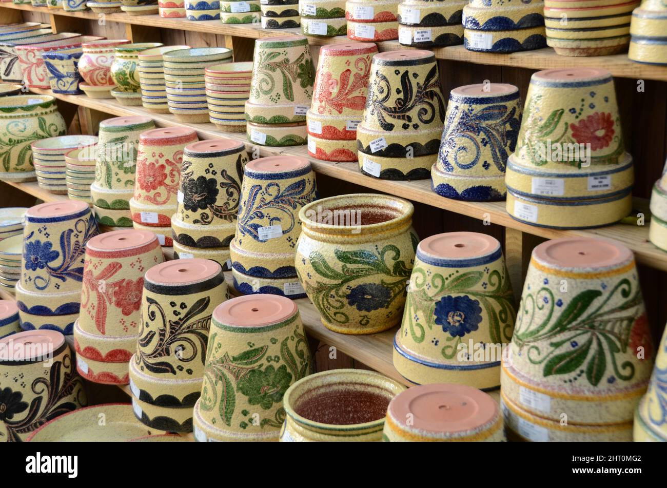 View of pottery pots in Jacksonville Florida St. Agustin Stock Photo