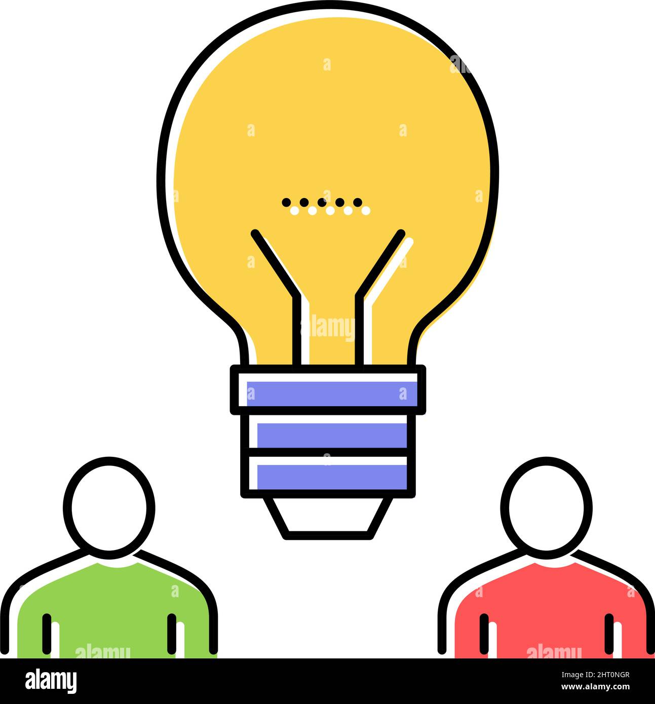colleagues idea color icon vector illustration Stock Vector Image & Art ...