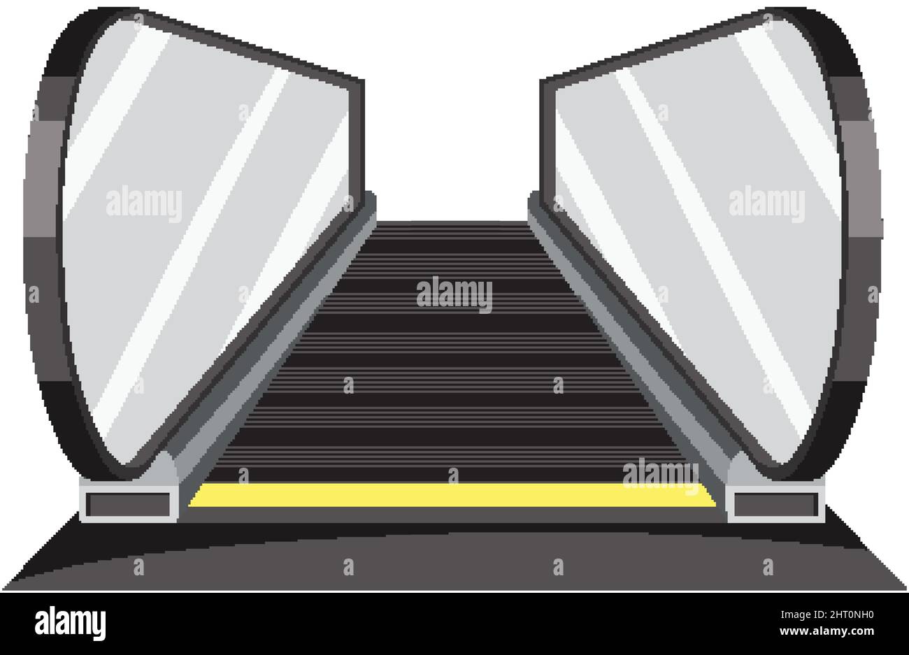 Front view of moving walkway illustration Stock Vector
