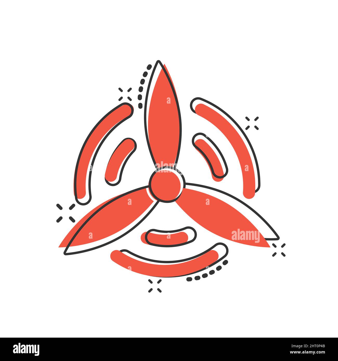 Wind power plant icon in comic style. Turbine cartoon vector ...