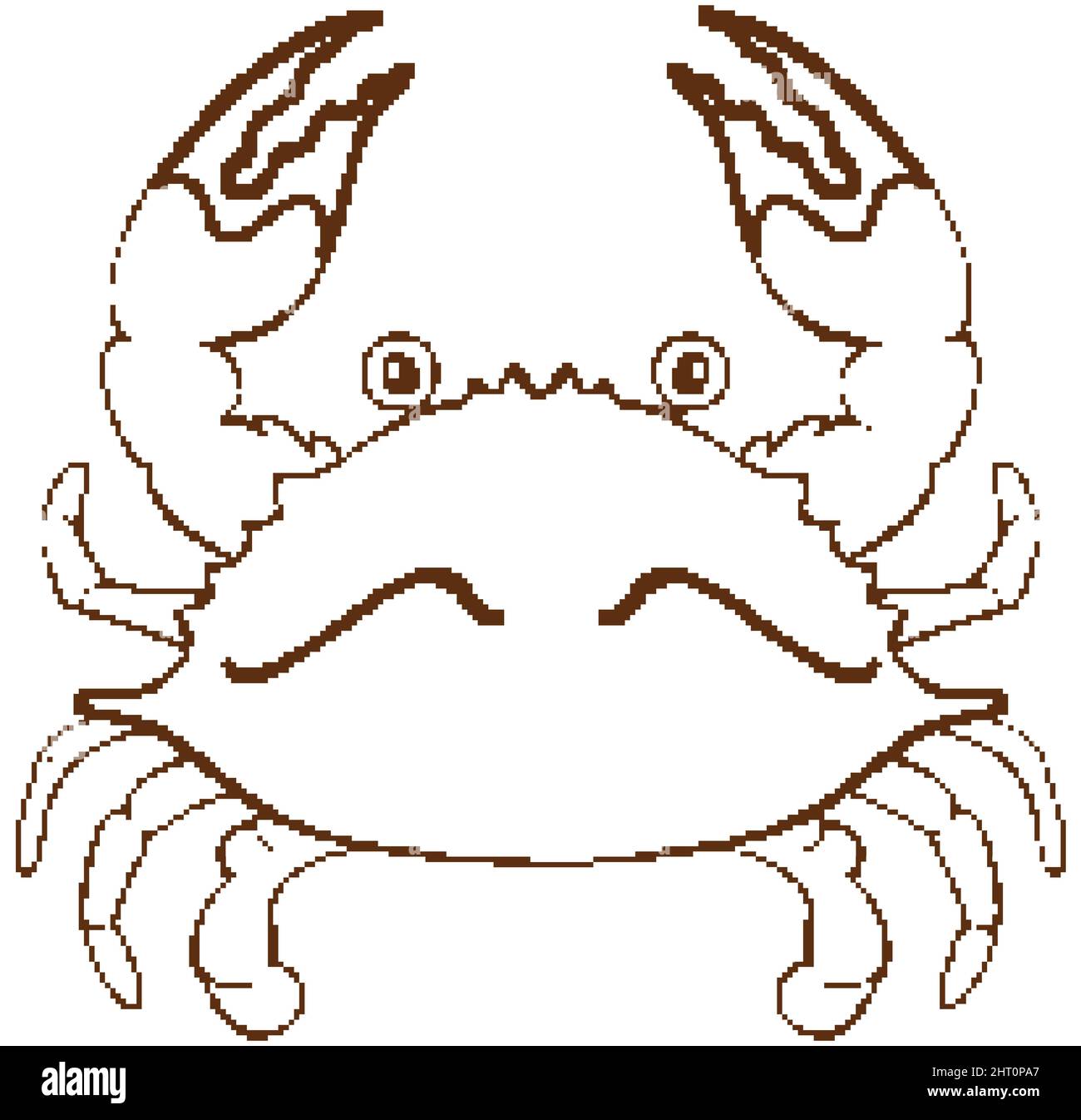 Crab in doodle simple style on white background illustration Stock ...