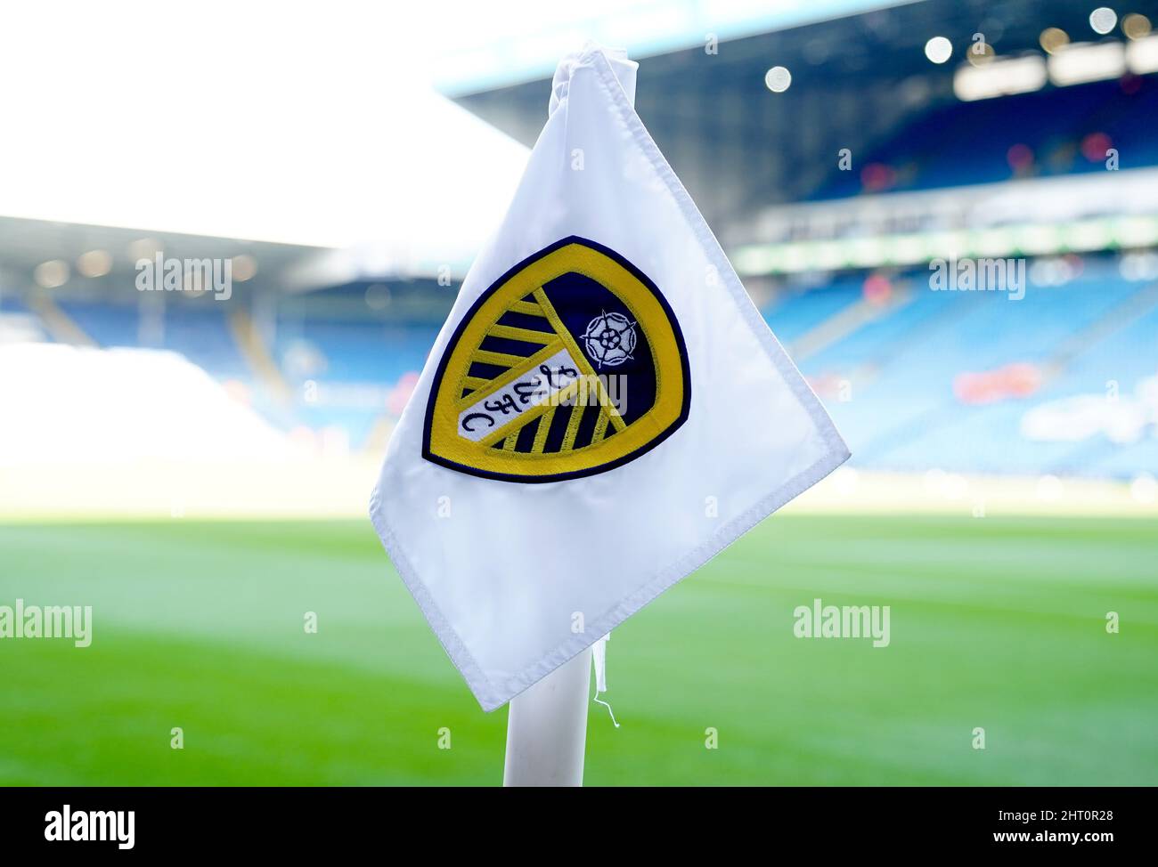 A view of a Leeds United flag before the Premier League match at Elland  Road, Leeds. Picture date: Saturday February 26, 2022 Stock Photo - Alamy