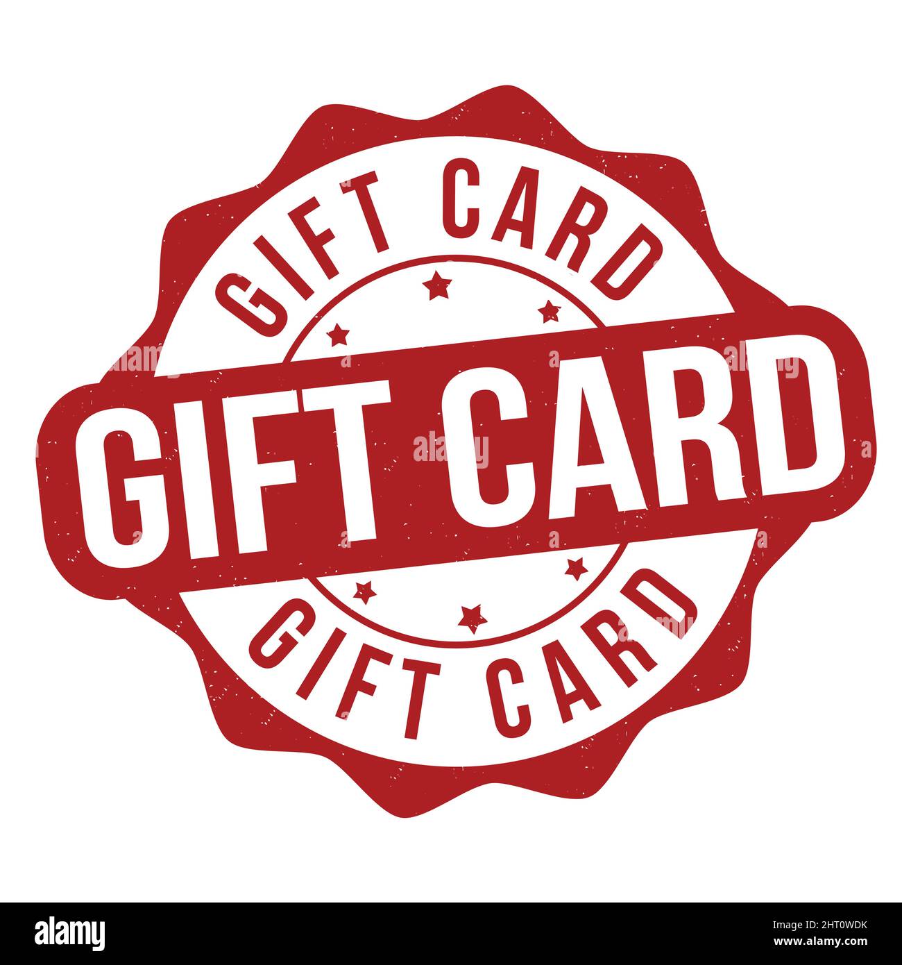 Gift card sign or stamp on white - Gift Card Sign Or Stamp On White Background Vector Illustration 2HT0WDK 