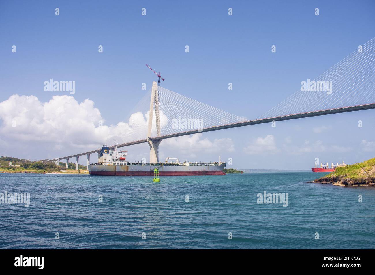 Freight ships sailing through the Panama Canal in Colon Stock Photo Alamy