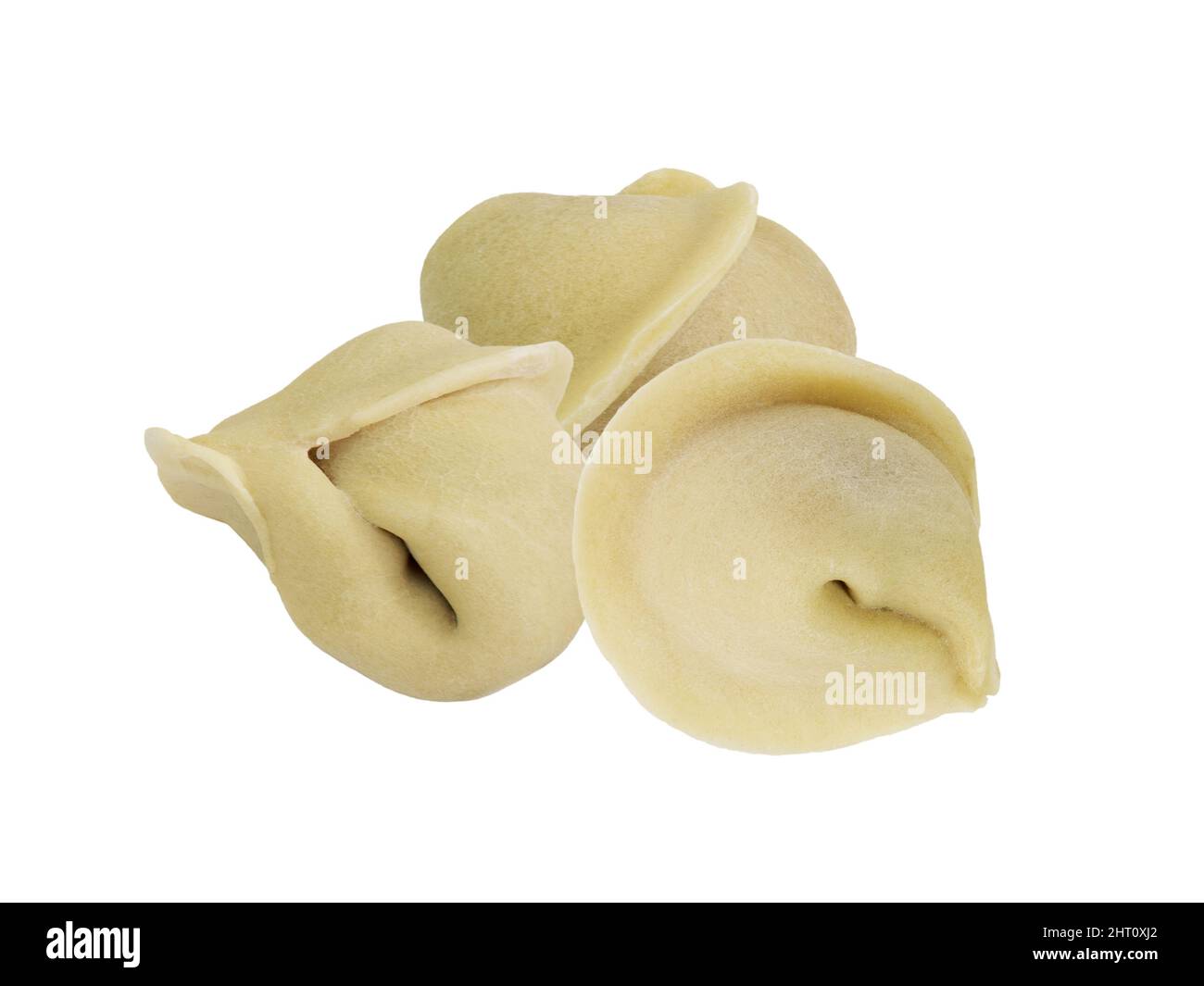 Dumplings, pelmeni, ravioli - isolated on white with clipping path Stock Photo