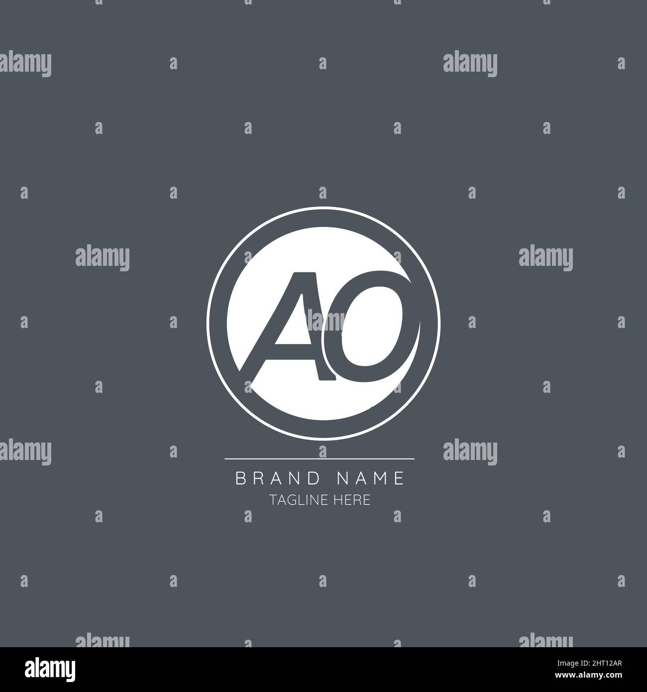 Abstract letter AO modern logo Stock Vector Image & Art - Alamy