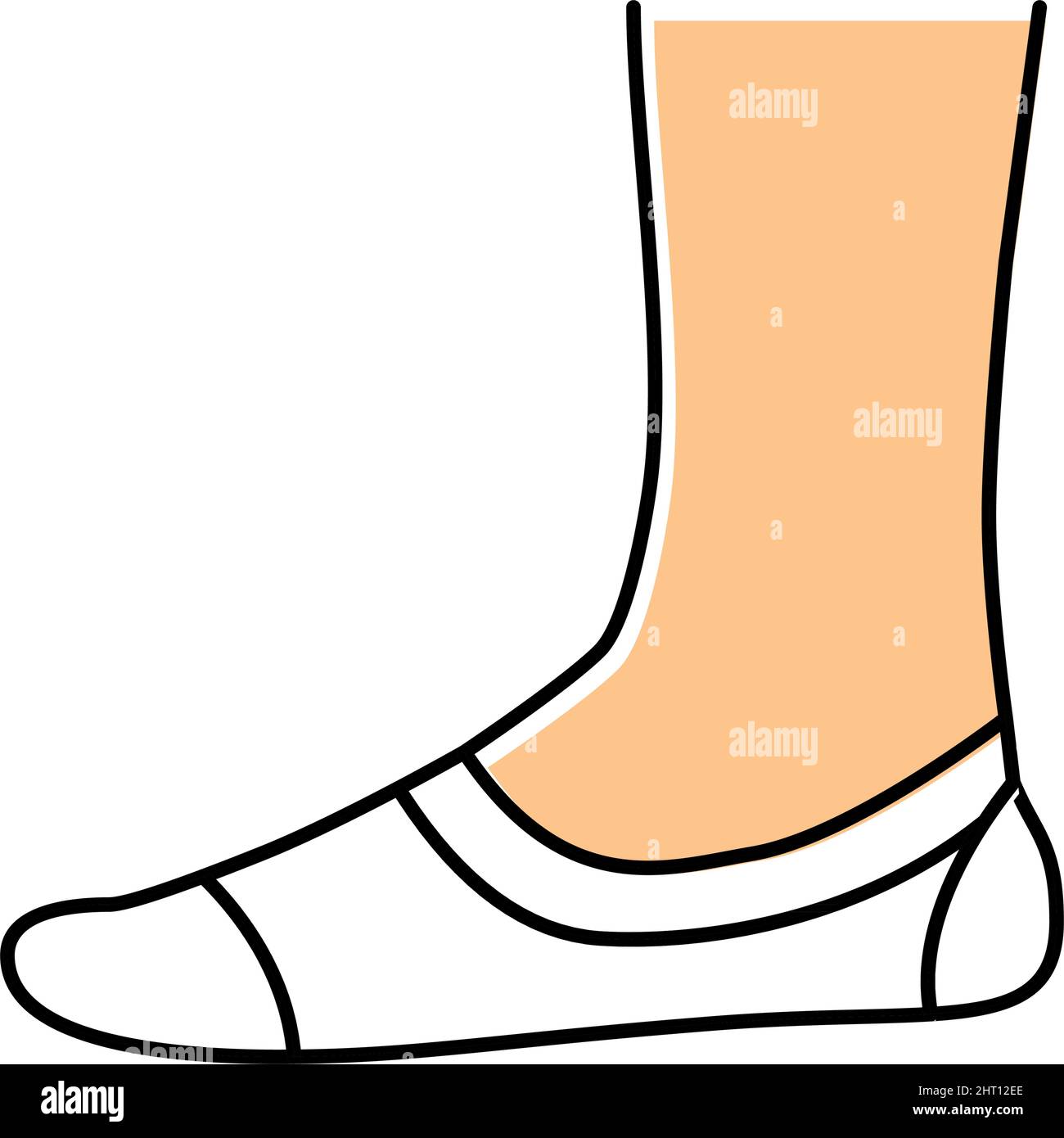 invisible sock color icon vector isolated illustration Stock Vector ...