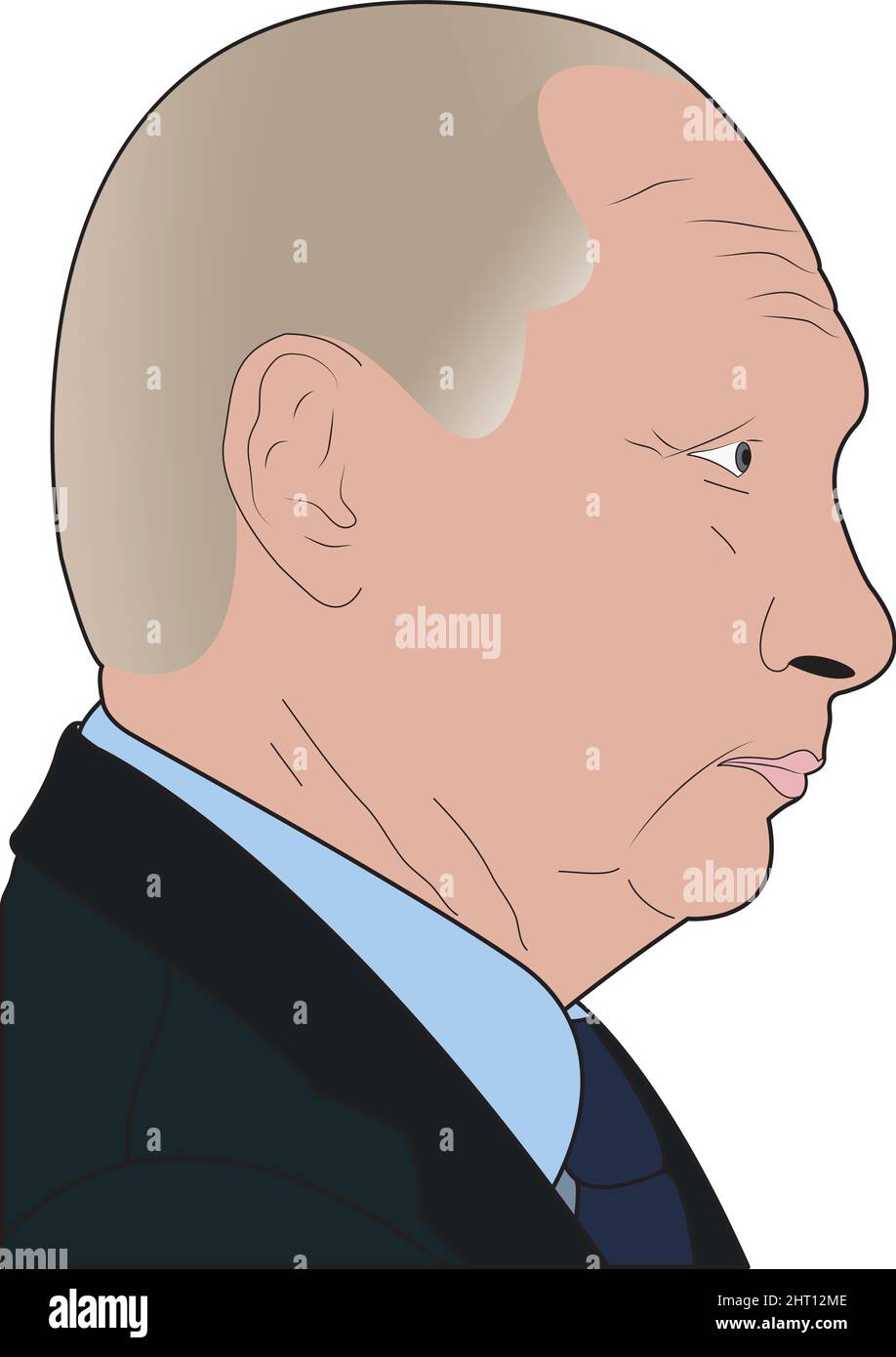 Vladimir Vladimirovich Putin President of Russia 2022 Stock Vector