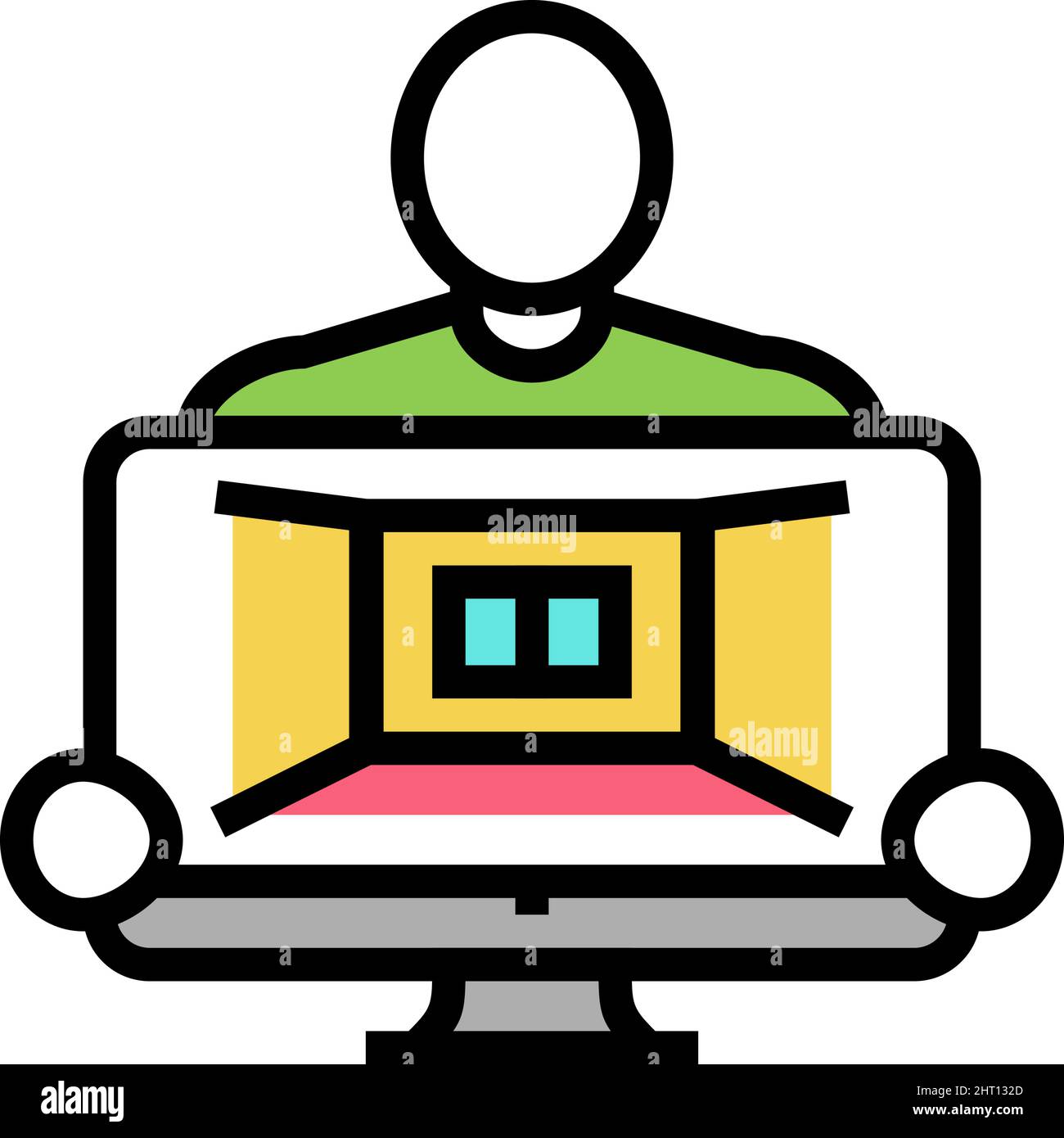 interior designer color icon vector illustration Stock Vector Image ...