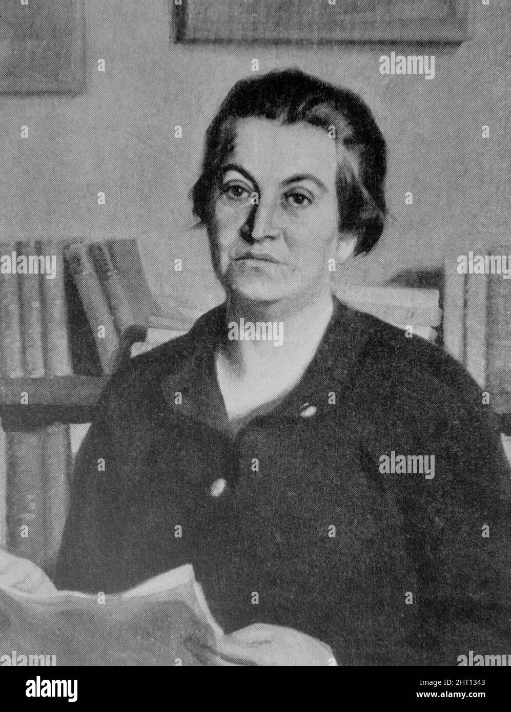 Gabriela Mistral Poetisa Chilena 18 1957 Premio Nobel De Literatura Retrato Por Lopez Mezquita Author Jose Maria Lopez Mezquita Stock Photo Alamy