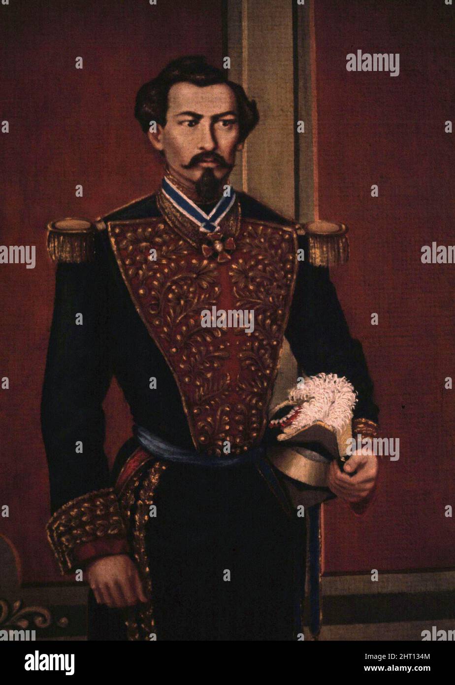 MIRAMON , MIGUEL. GENERAL Y POLITICO MEXICANO.1832 - 1867. OLEO ANONIMO. MUSEO NACIONAL DE HISTORIA . MEXICO. Stock Photo