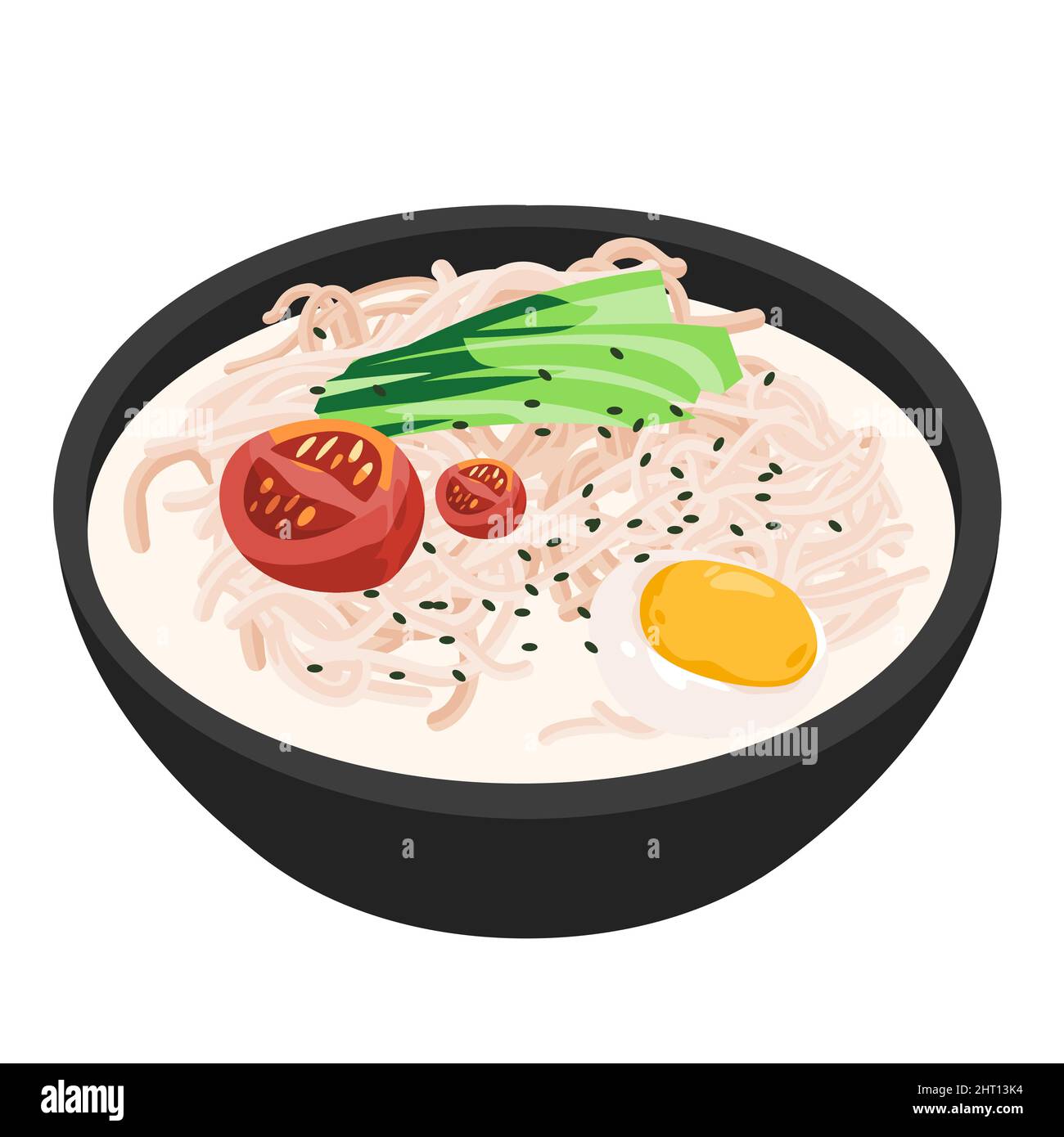 Kongguksu korean food dishes traditional rice noodle with white soy