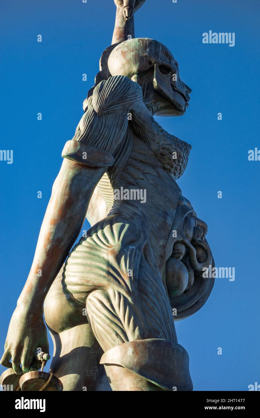 ILFRACOMBE, DEVON, UK - OCTOBER 19 : View of Damien Hirst's Verity at Ilfracombe harbour in Devon on October 19, 2013 Stock Photo